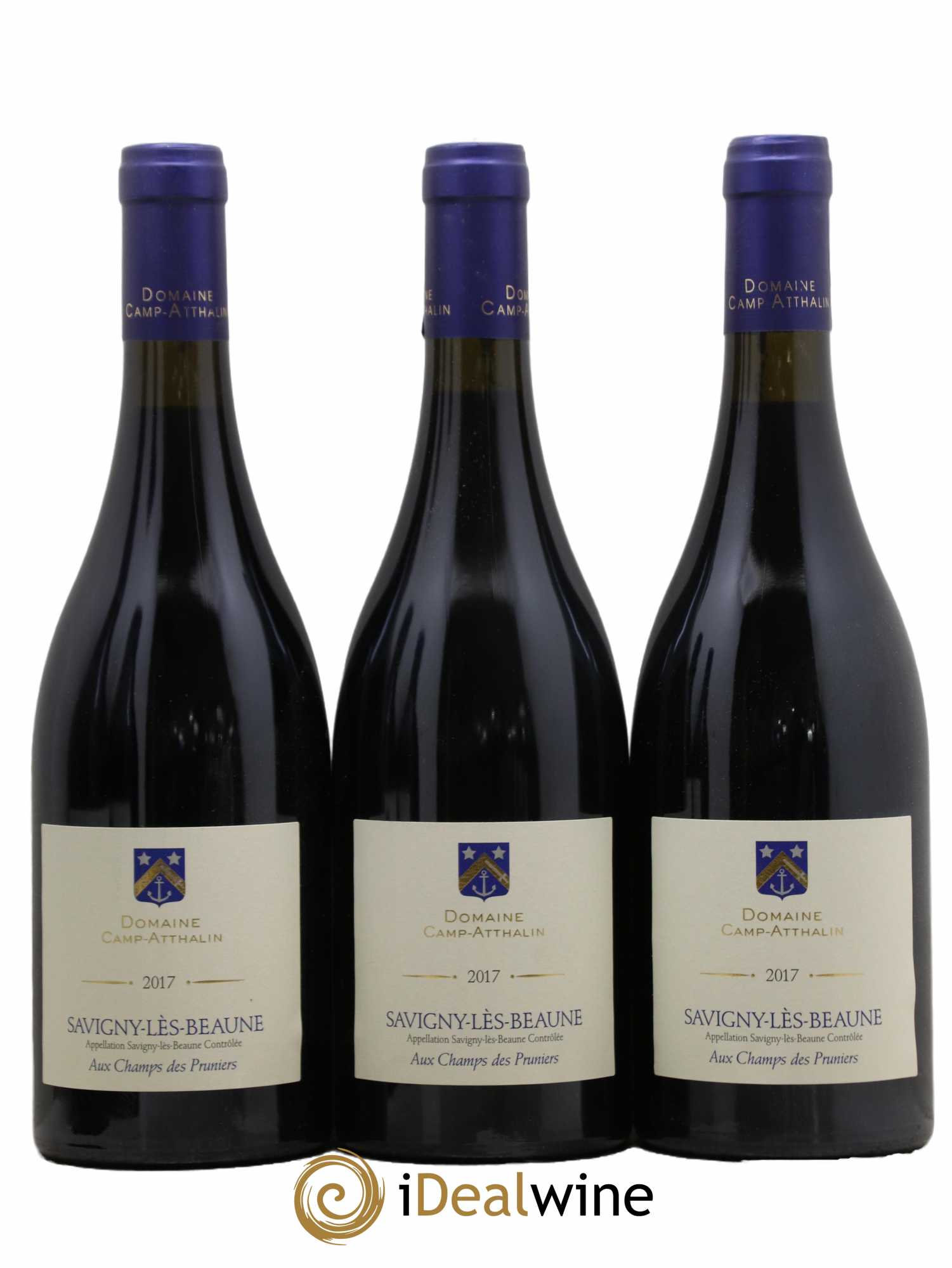 Savigny-lès-Beaune Aux Champs des Pruniers Camp-Atthalin (Domaine) 2017 - Lot de 3 bouteilles - 0
