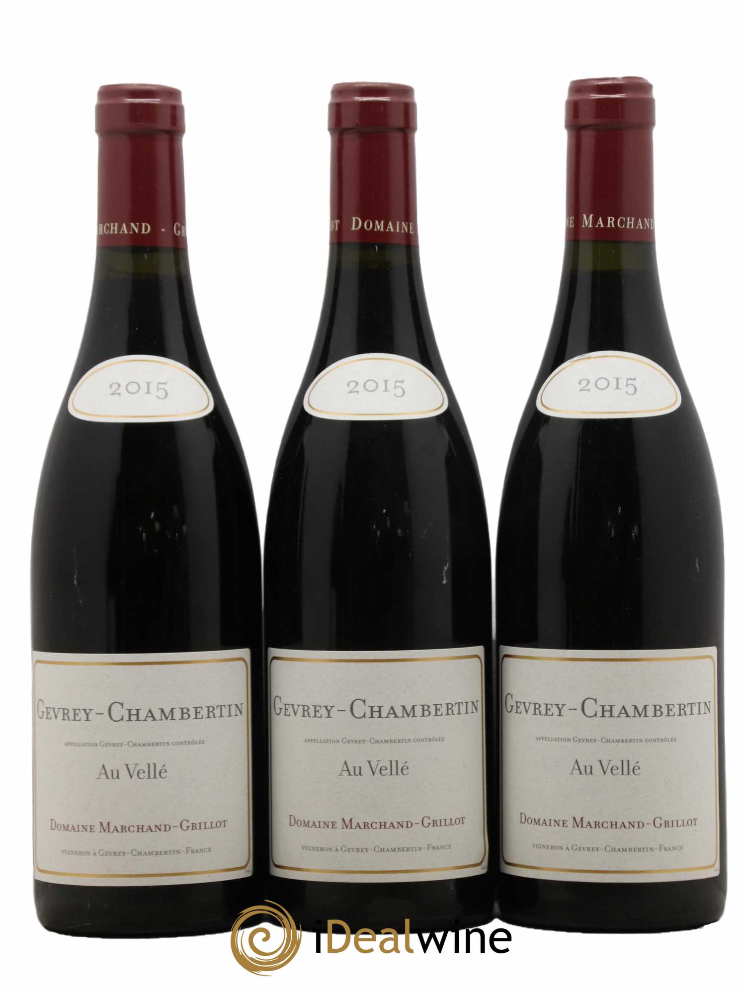 Gevrey-Chambertin Au Vellé Marchand-Grillot 2015 - Lot de 3 bouteilles - 0