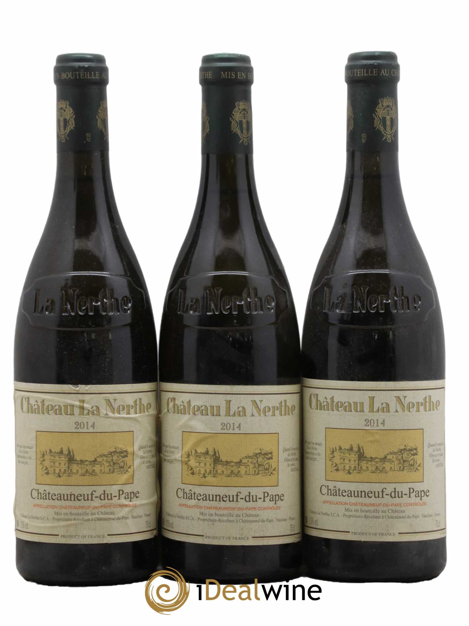 Châteauneuf-du-Pape Château la Nerthe Famille Richard 2014 - Lot de 3 bouteilles - 0