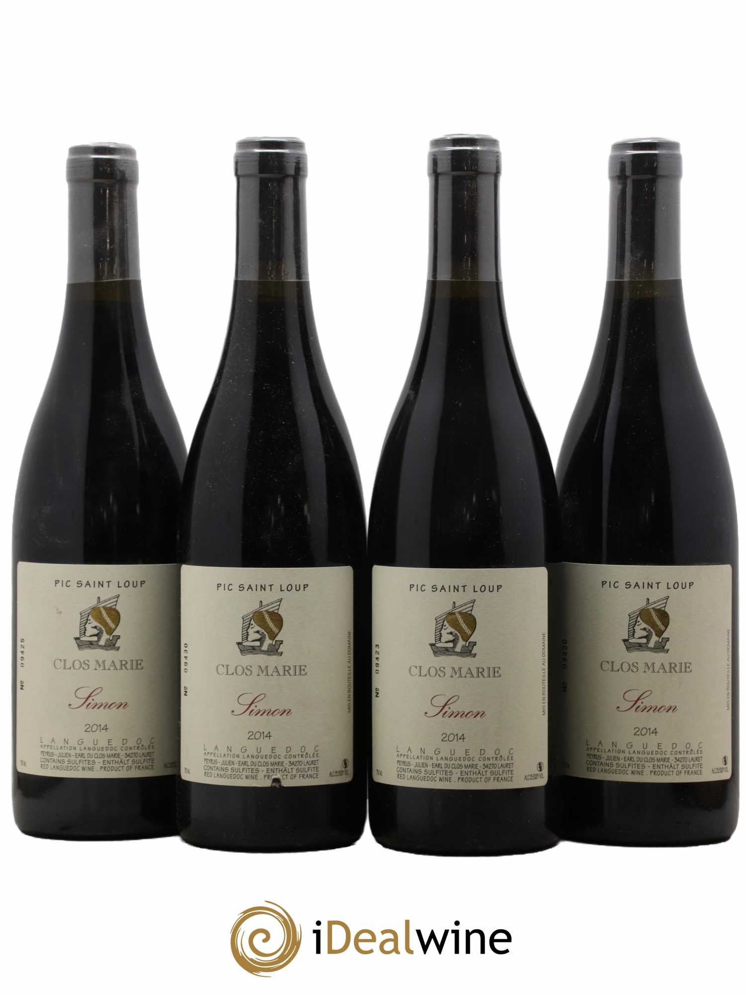 Pic Saint-Loup Clos Marie Cuvée Simon Christophe Peyrus et Françoise Julien 2014 - Lot de 4 bouteilles - 0