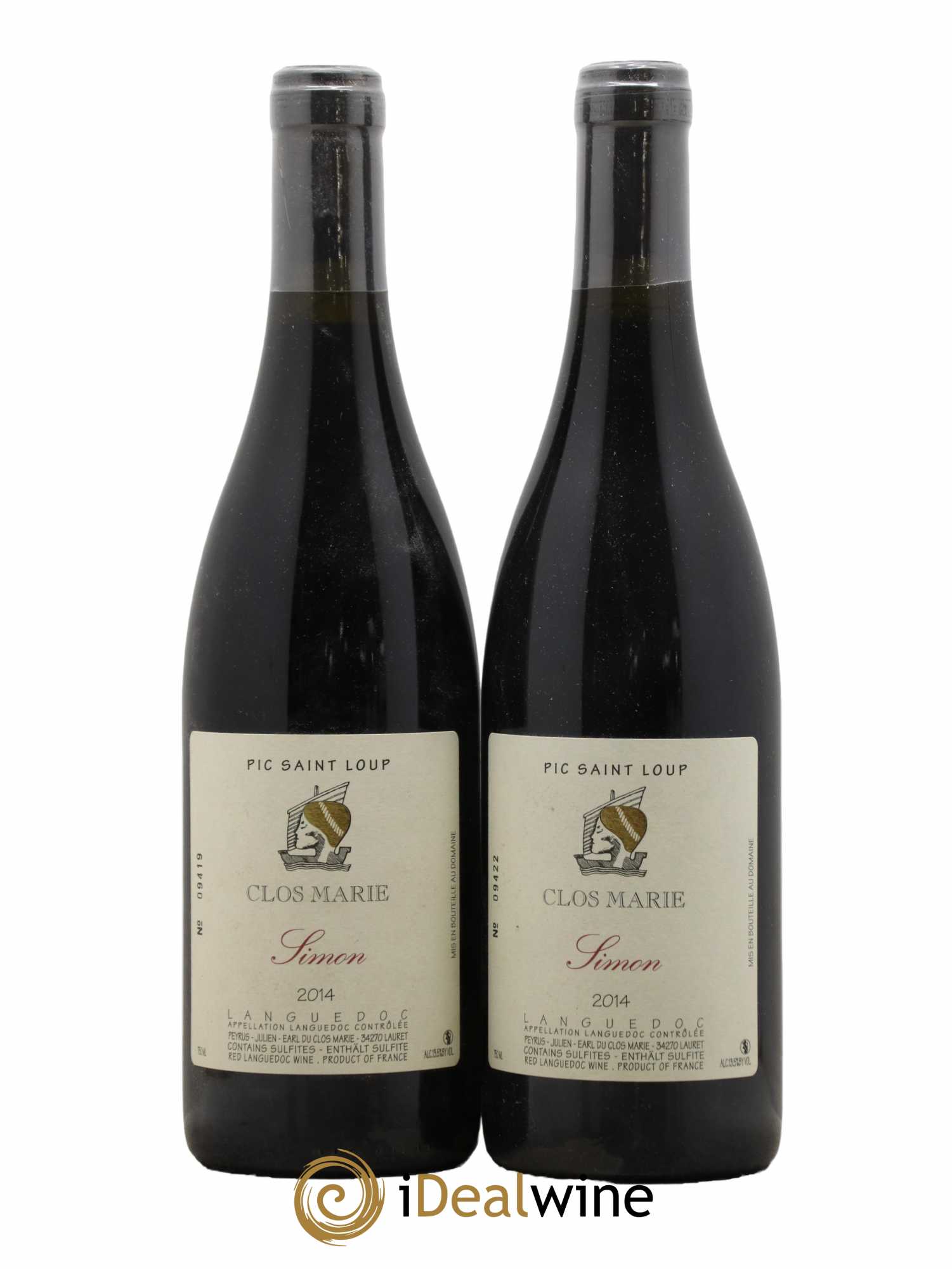 Pic Saint-Loup Clos Marie Cuvée Simon Christophe Peyrus et Françoise Julien 2014 - Lot de 2 bouteilles - 0