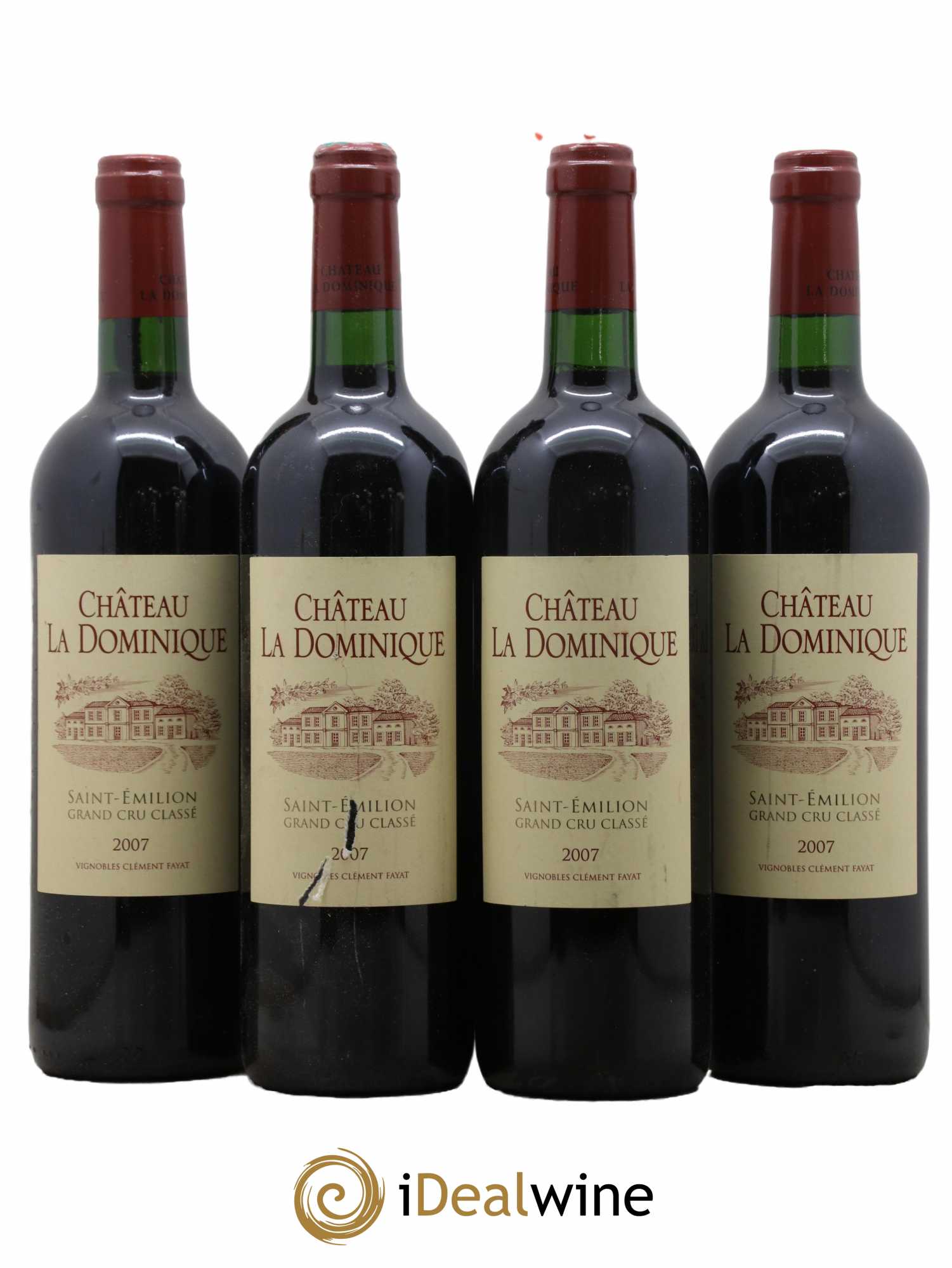 Château la Dominique Grand Cru Classé 2007 - Lot de 4 bouteilles - 0