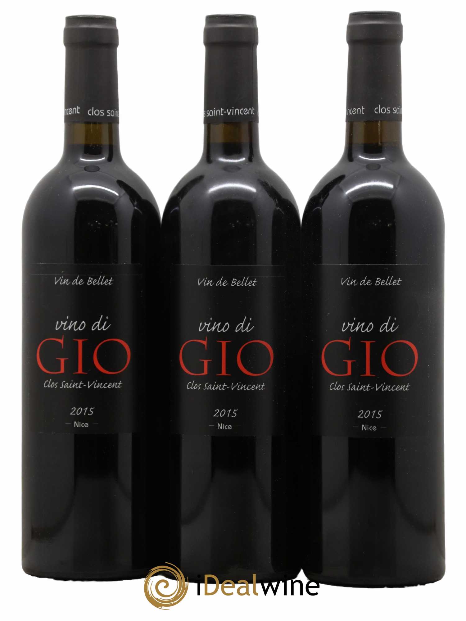 Bellet Clos Saint-Vincent Vino di Gio Famille Sicardi-Sergi 2015 - Lot de 3 bouteilles - 0