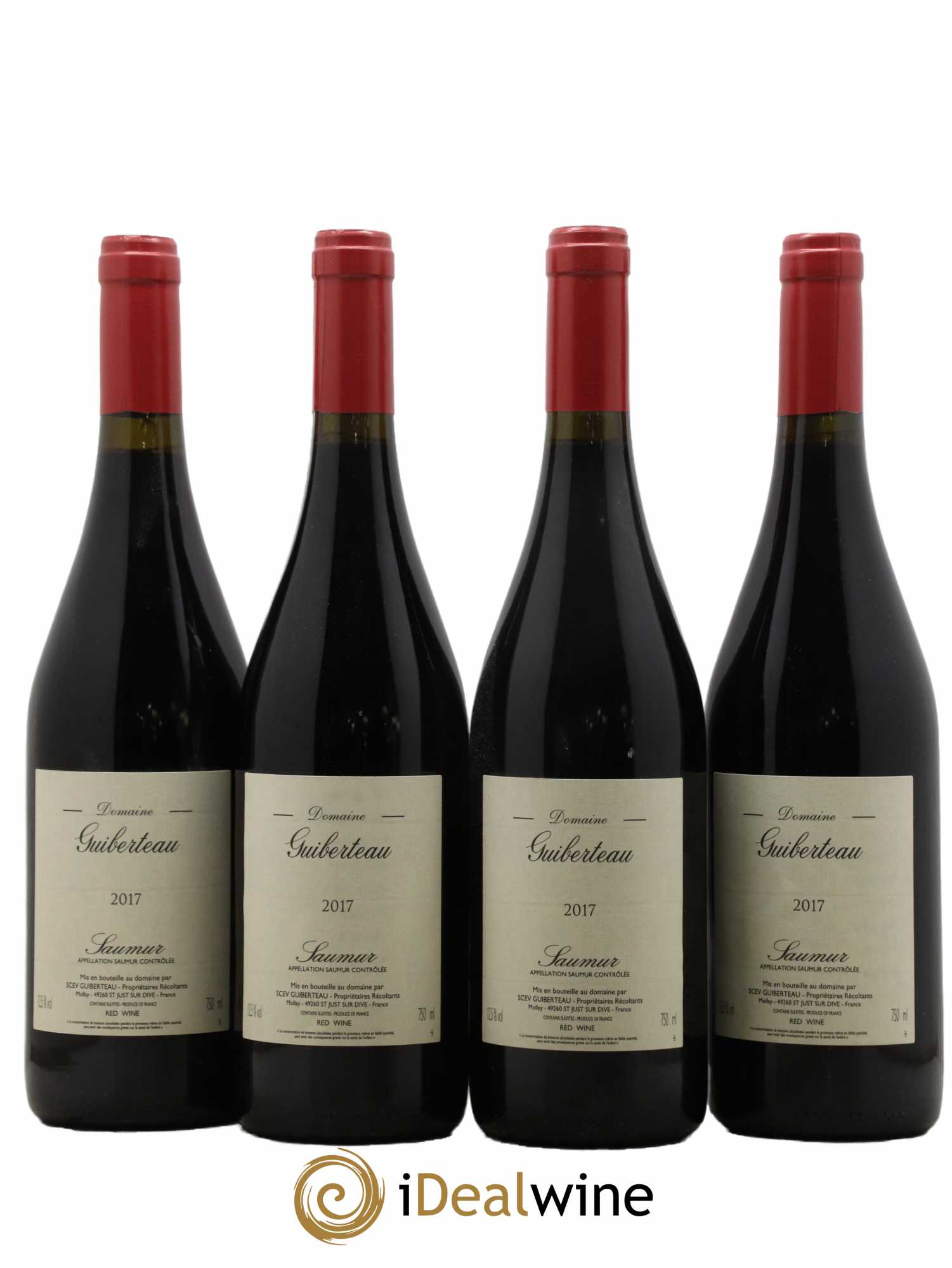 Saumur Domaine Guiberteau 2017 - Lot de 4 bouteilles - 0