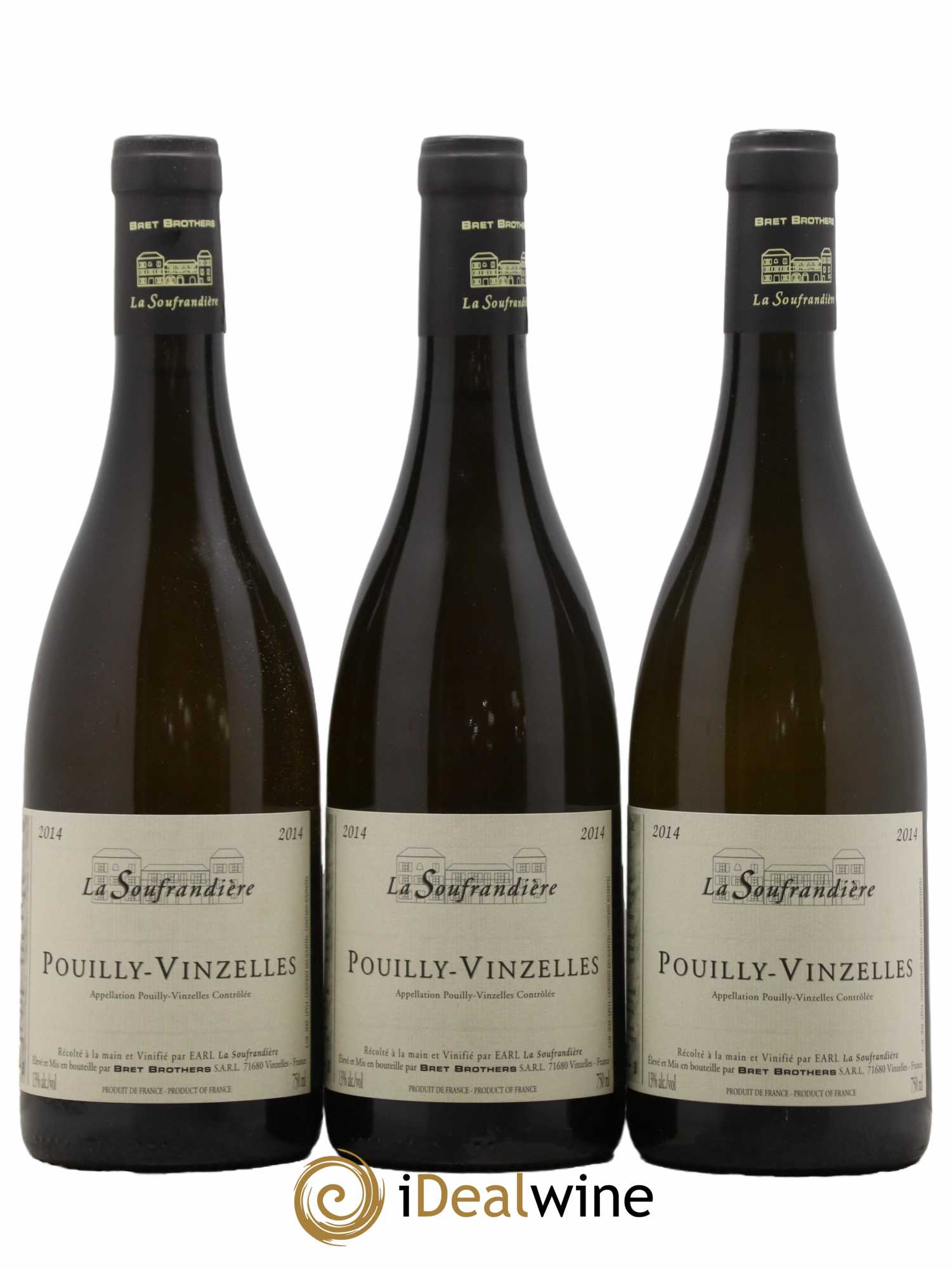 Pouilly-Vinzelles La Soufrandière - Bret Brothers 2014 - Lot de 3 bouteilles - 0