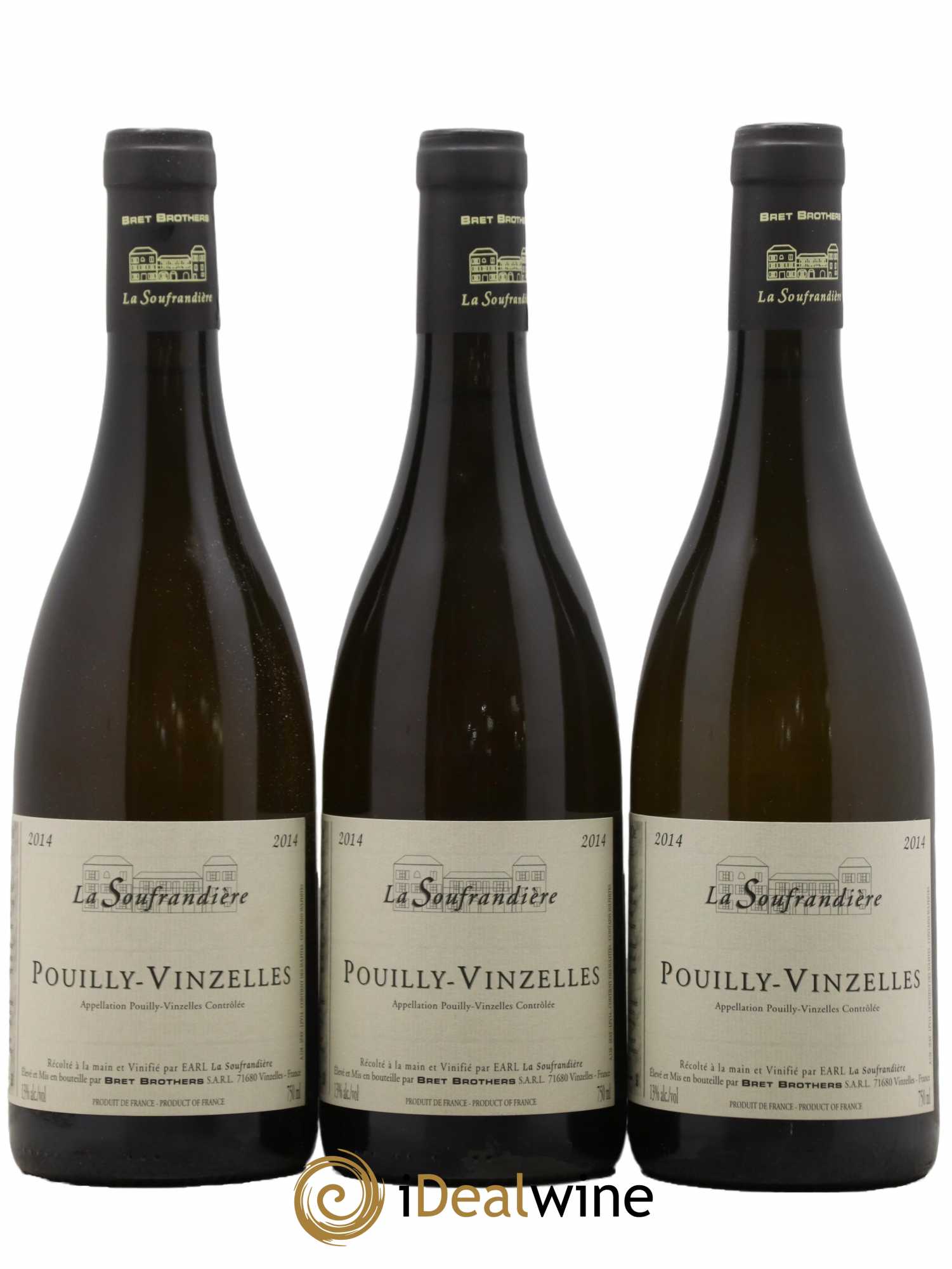 Pouilly-Vinzelles La Soufrandière - Bret Brothers 2014 - Lot de 3 bouteilles - 0