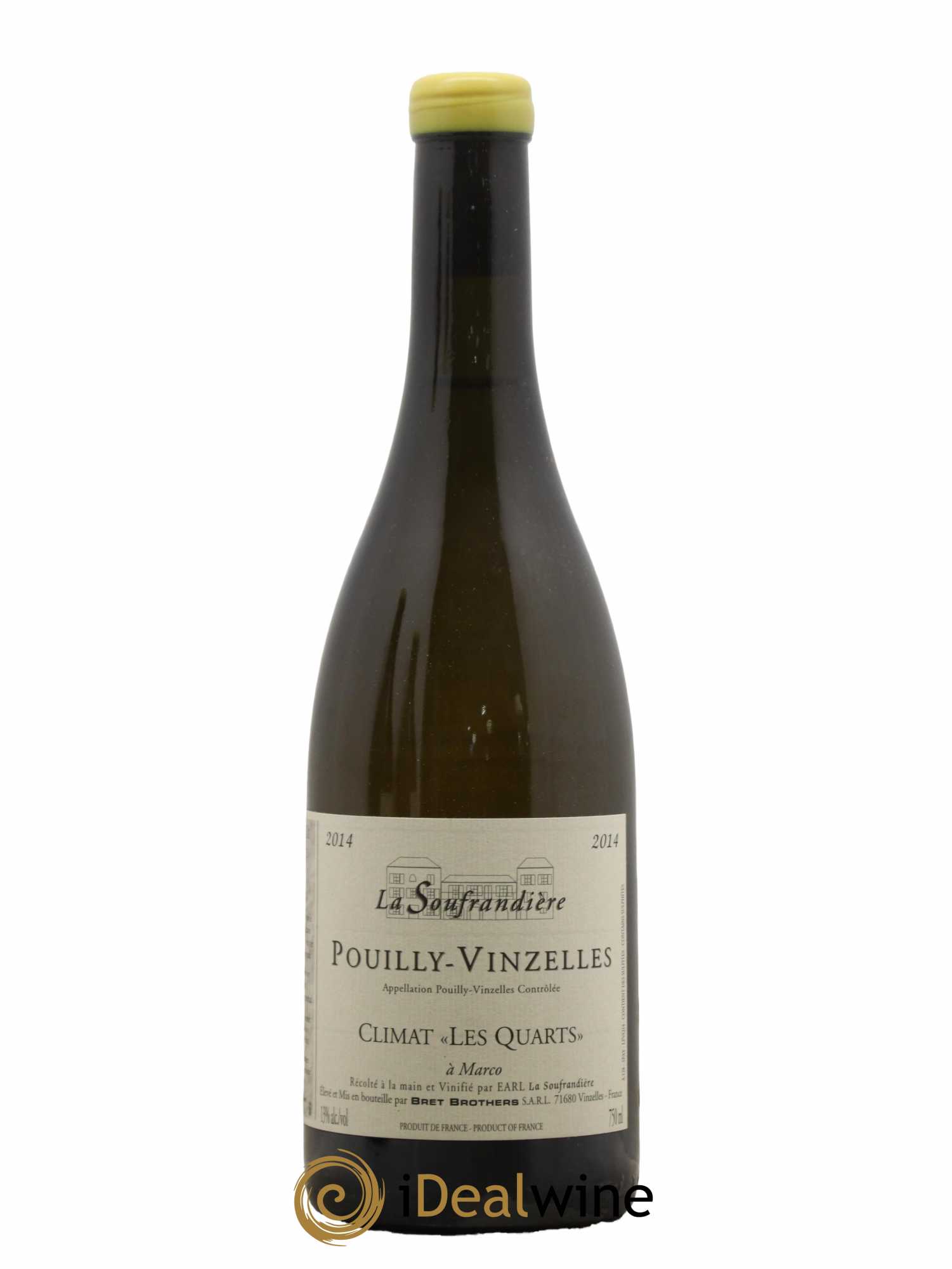 Pouilly-Vinzelles Les Quarts La Soufrandière - Bret Brothers 2014 - Lot de 1 bouteille - 0