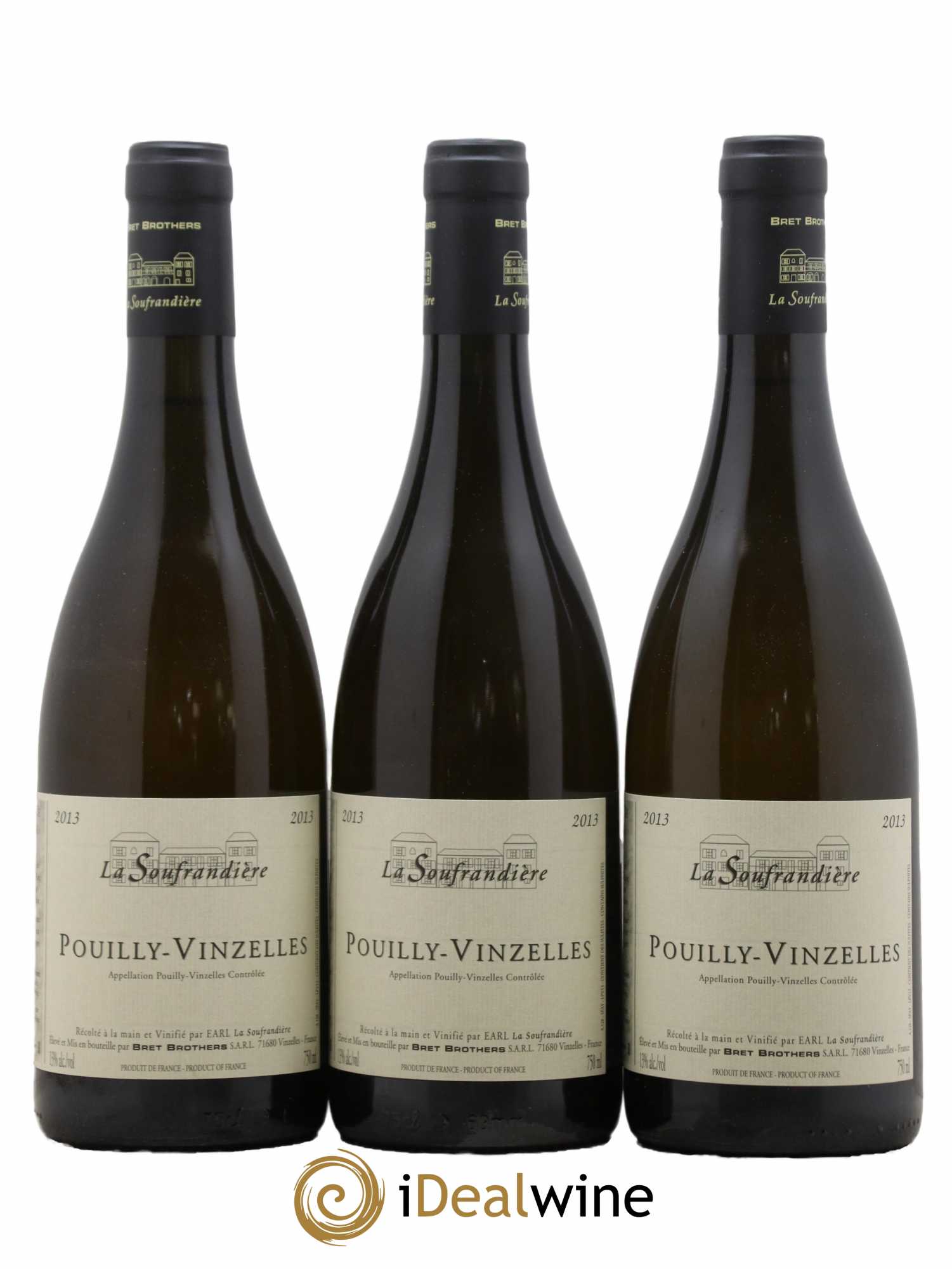 Pouilly-Vinzelles La Soufrandière - Bret Brothers 2013 - Lot de 3 bouteilles - 0