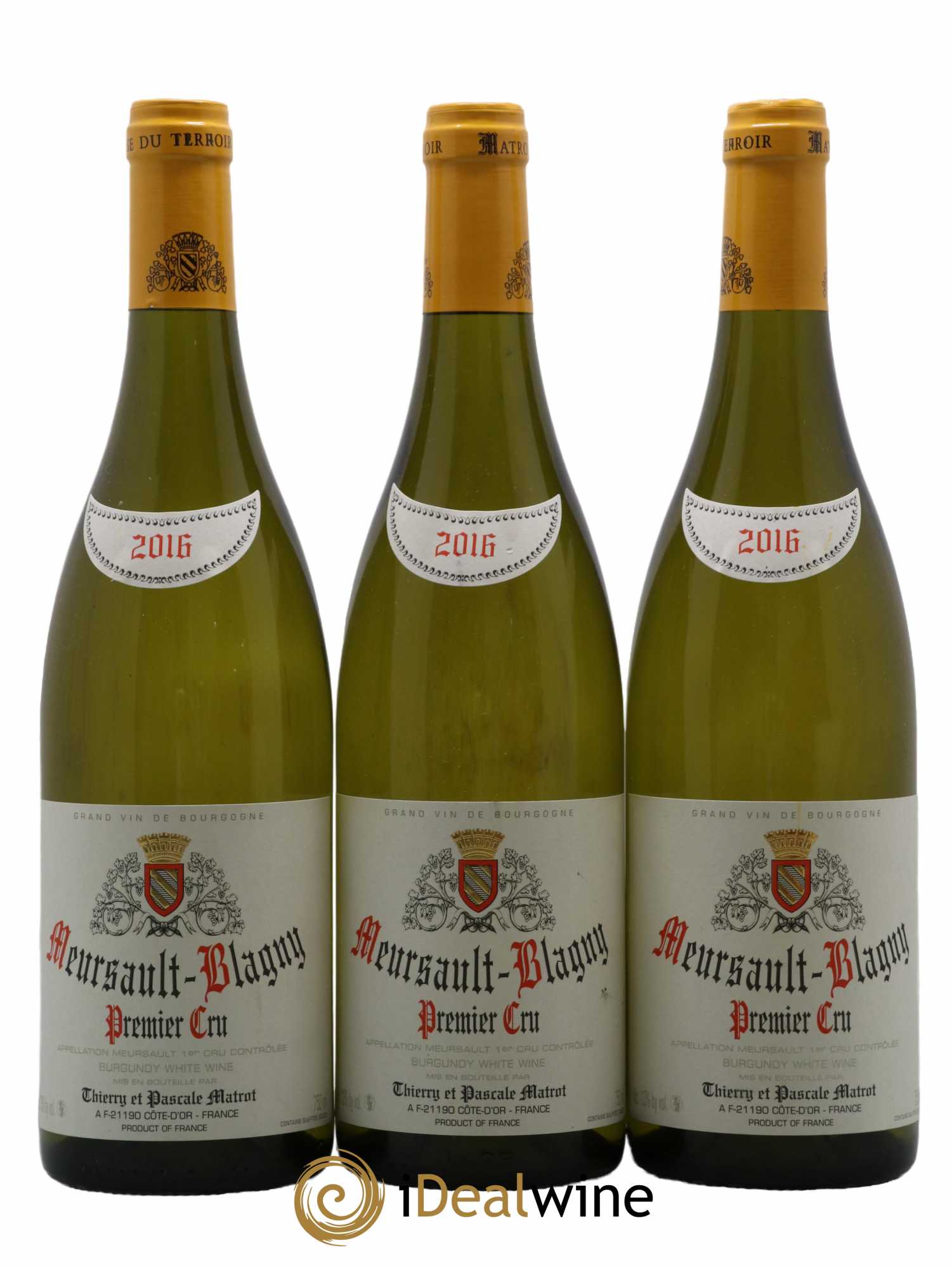 Meursault 1er Cru Blagny Pierre Matrot 2016 - Lot de 3 bouteilles - 0