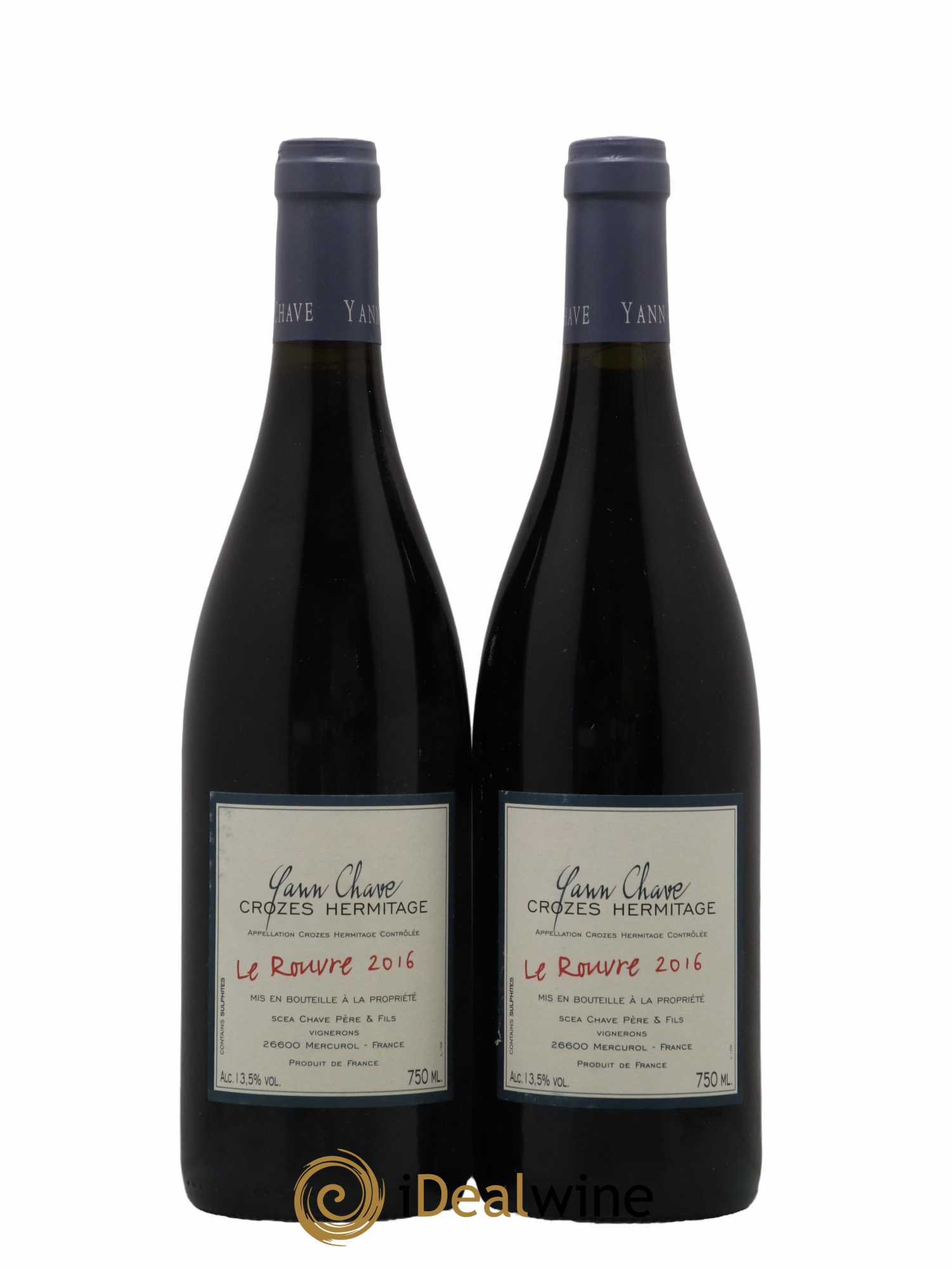Crozes-Hermitage Yann Chave Le Rouvre 2016 - Lot de 2 bouteilles - 0