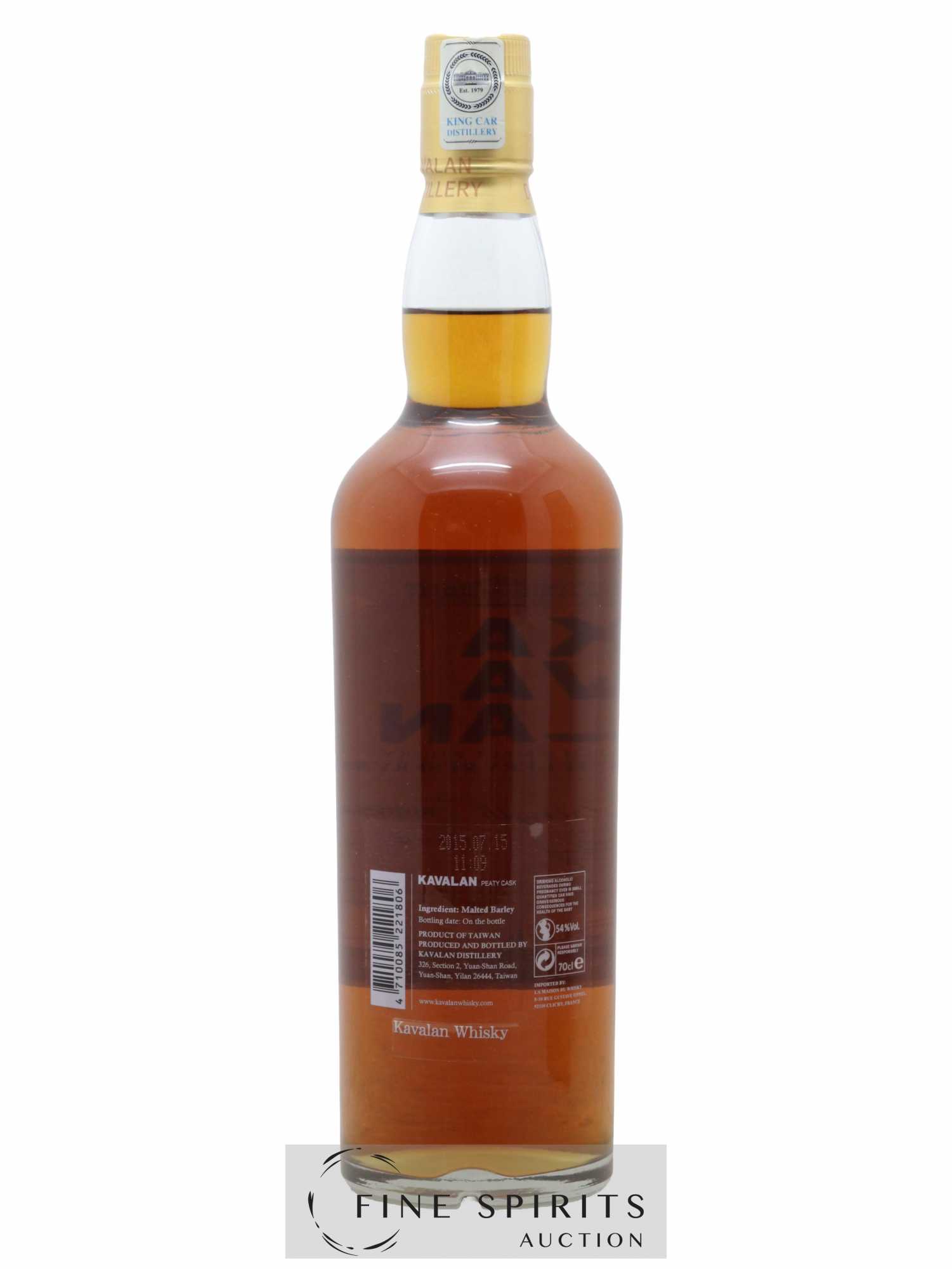 Kavalan Of. Distillery Reserve n°R070507001 - One of 114 - bottled 2015 Whisky Live Paris 2015 Cask Str - Lot de 1 bouteille - 2