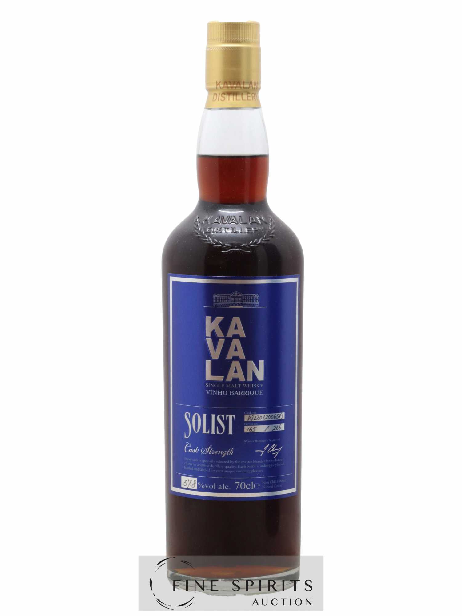 Kavalan Of. Solist Vinho Barrique n°W120120065A - One of 266 - bottled 2015 Cask Strength - Posten von 1 Flasche - 1