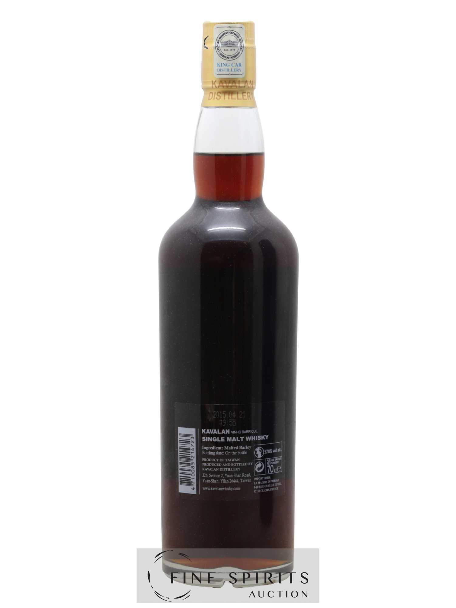 Kavalan Of. Solist Vinho Barrique n°W120120065A - One of 266 - bottled 2015 Cask Strength - Posten von 1 Flasche - 2