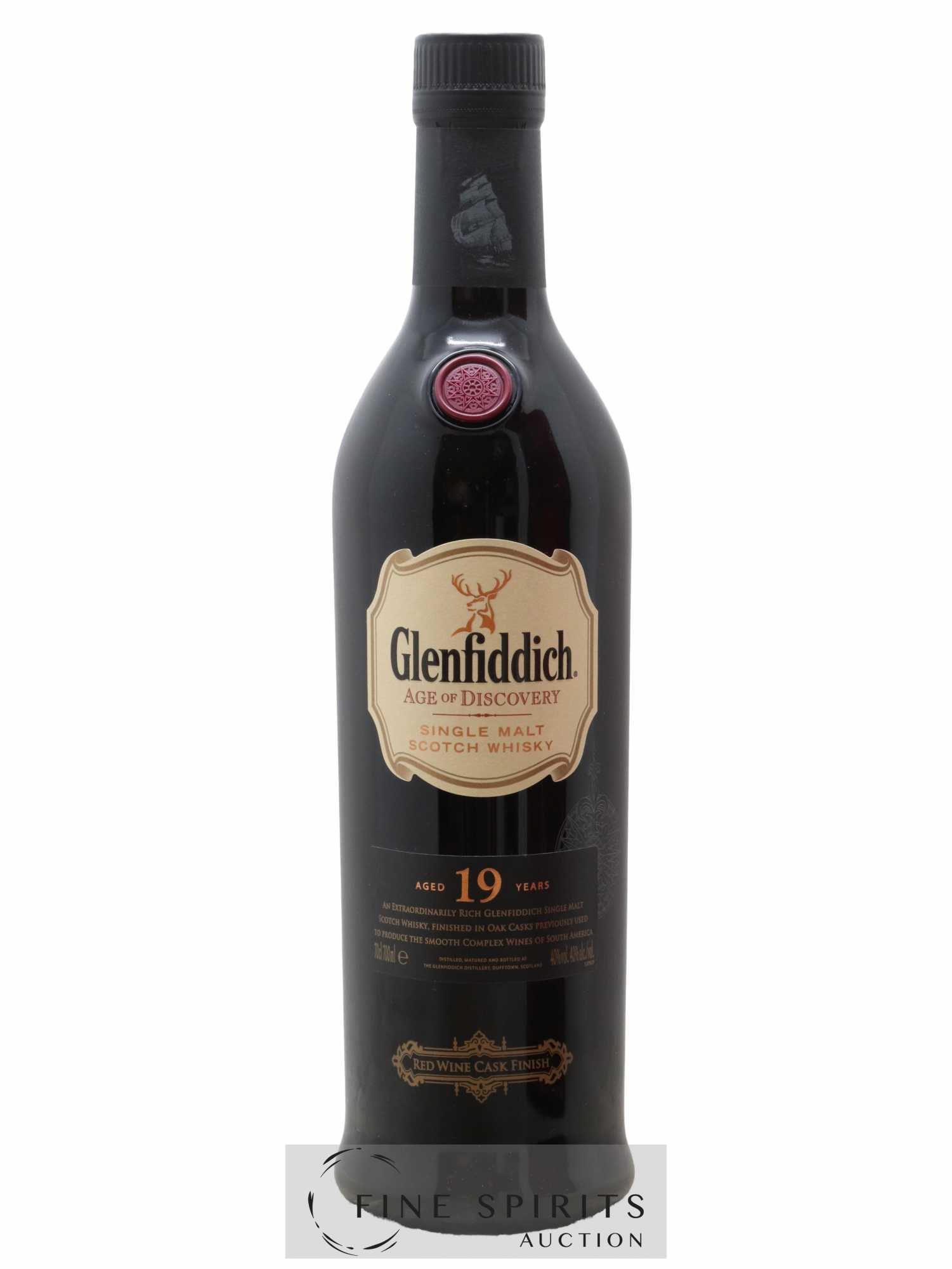 Glenfiddich 19 years Of. Age of Discovery Red Wine Cask Finish - Lot of 1 bottle - 1