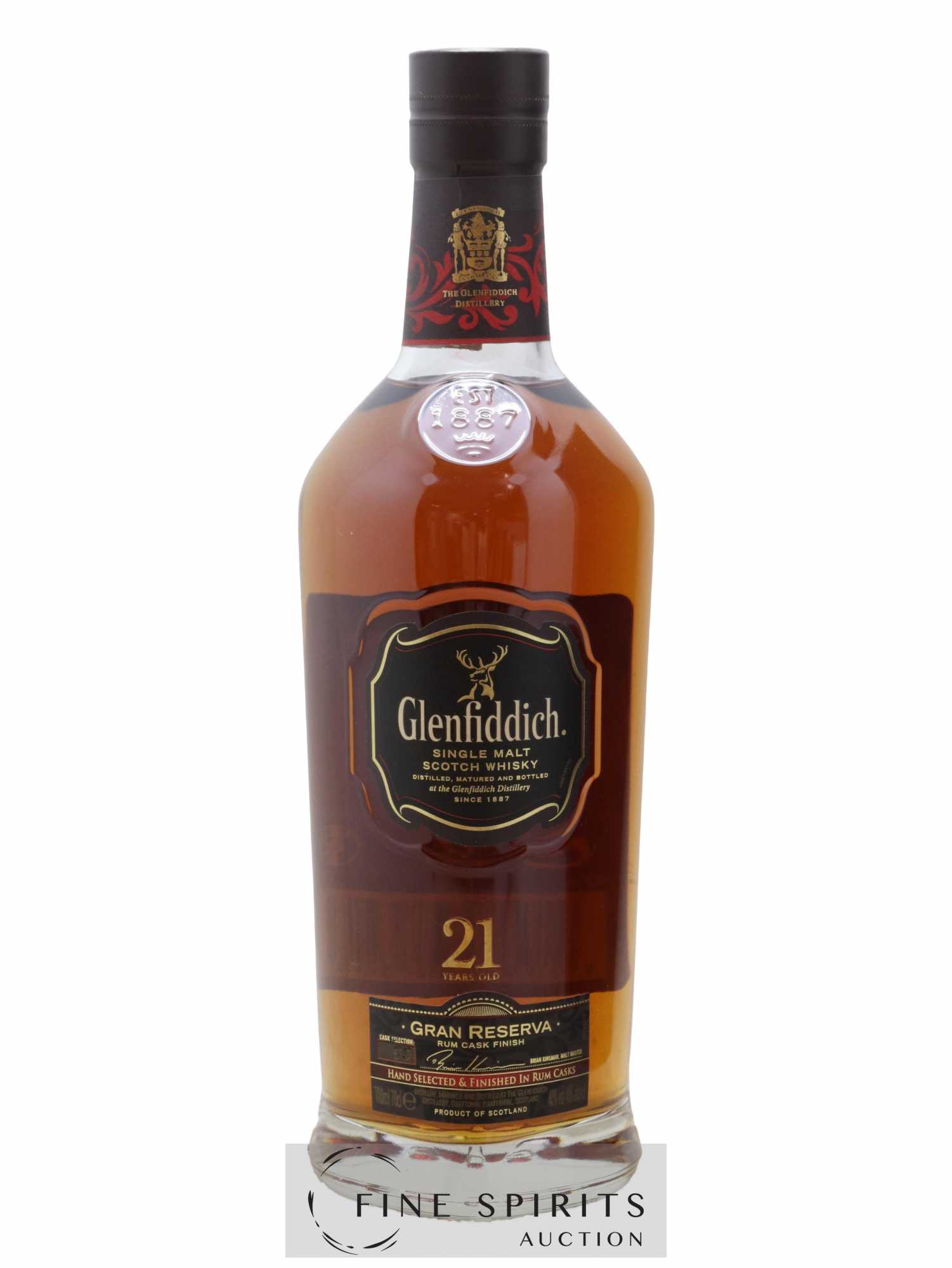 Glenfiddich 21 years Of. Rum Cask Finish - Cask n°33 Gran Reserva - Lot of 1 bottle - 1