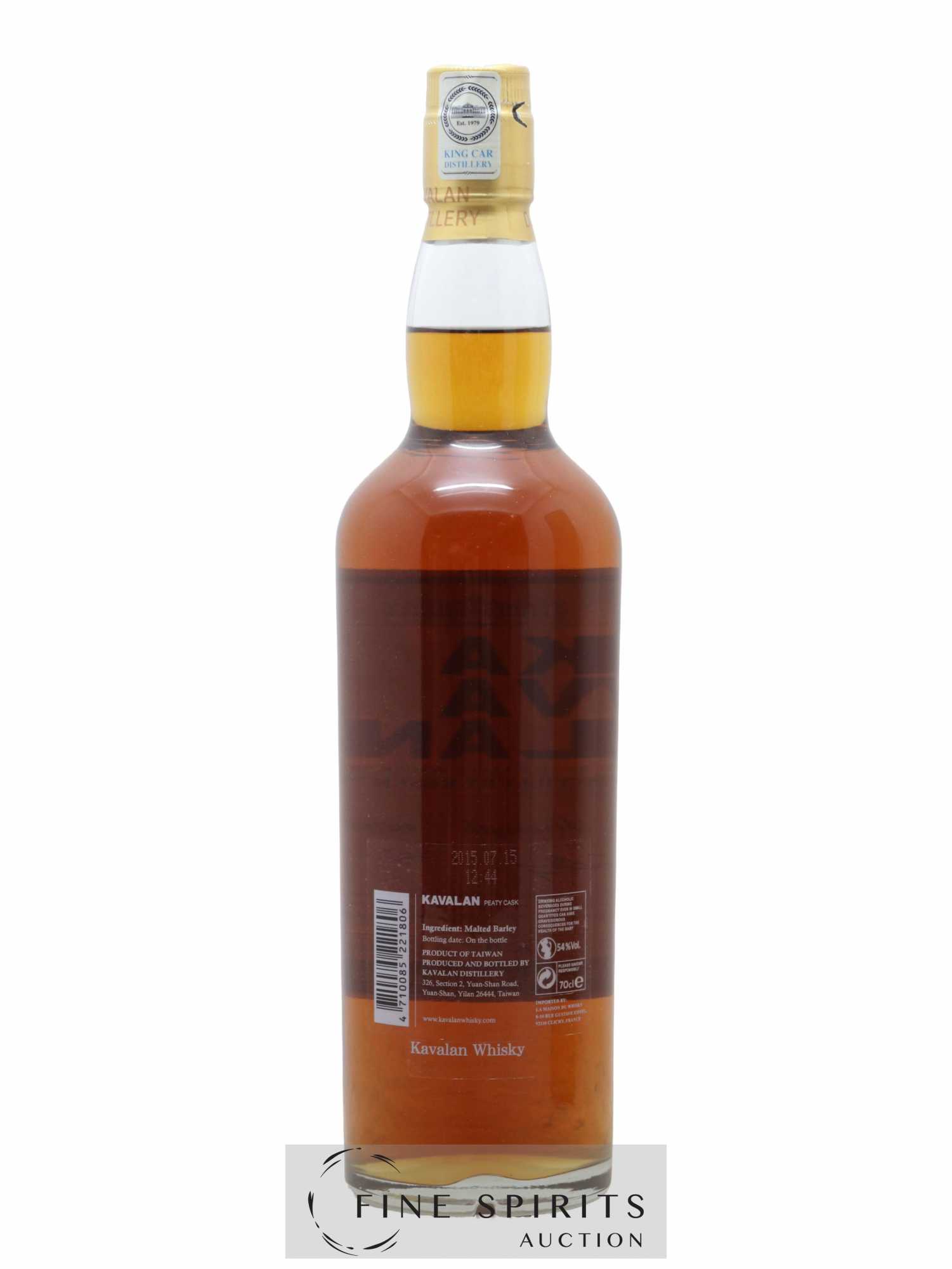 Kavalan Of. Distillery Reserve n°R070507001 - One of 114 - bottled 2015 Whisky Live Paris 2015 Cask Str - Lot de 1 bouteille - 2