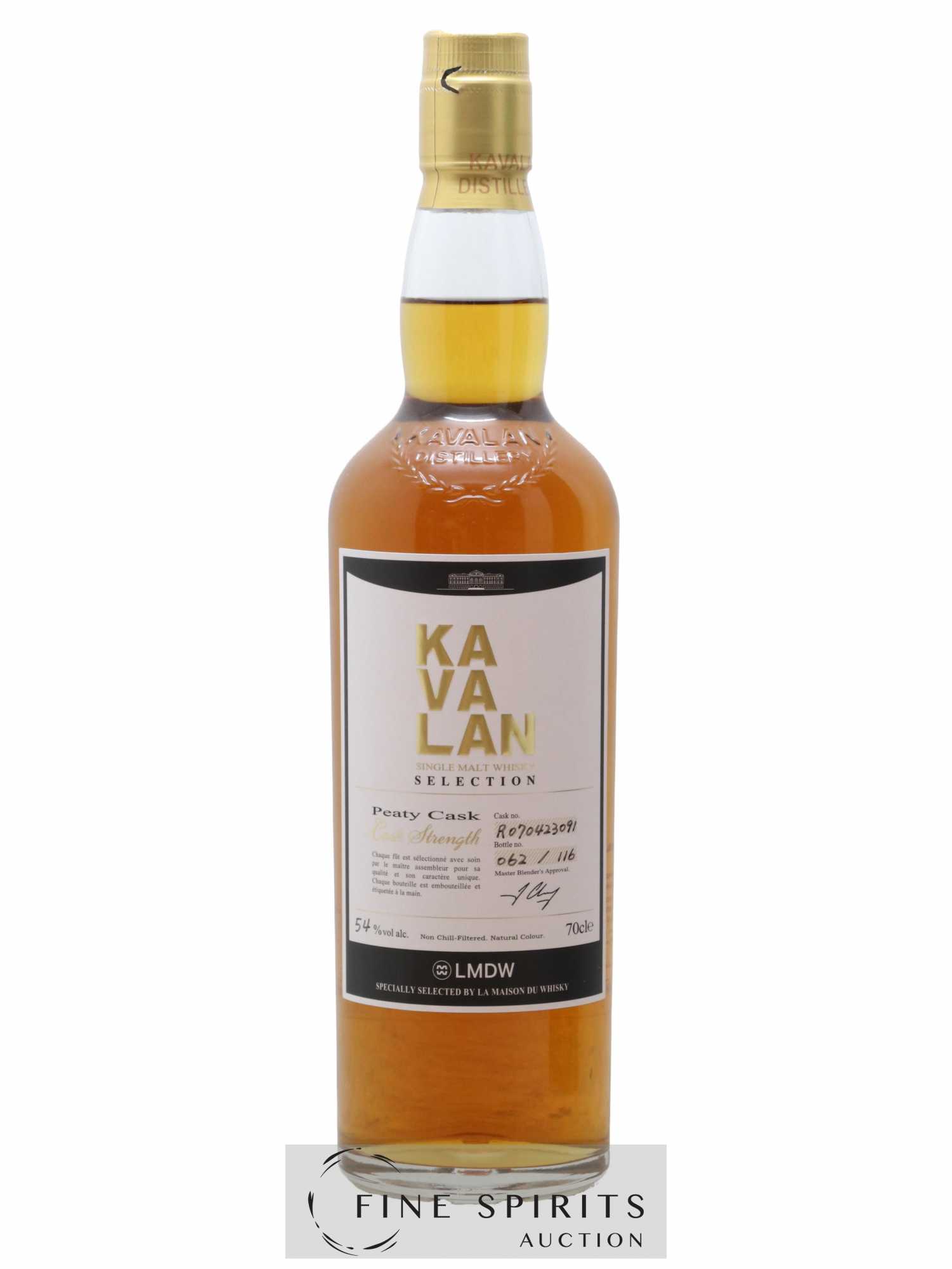Kavalan Of. Peaty Cask n°R070423091 - One of 116 - bottled 2015 LMDW Selection - Lot de 1 bouteille - 1