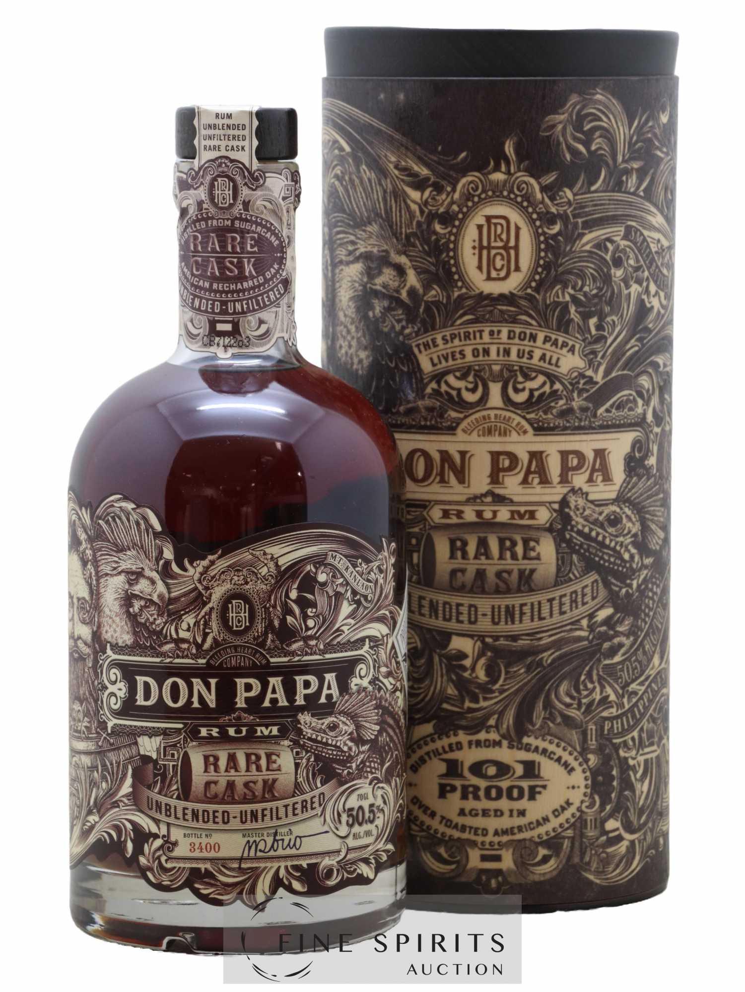 Don Papa Of. Rare Cask Unblended Unfilterred - Lotto di 1 bottiglia - 0
