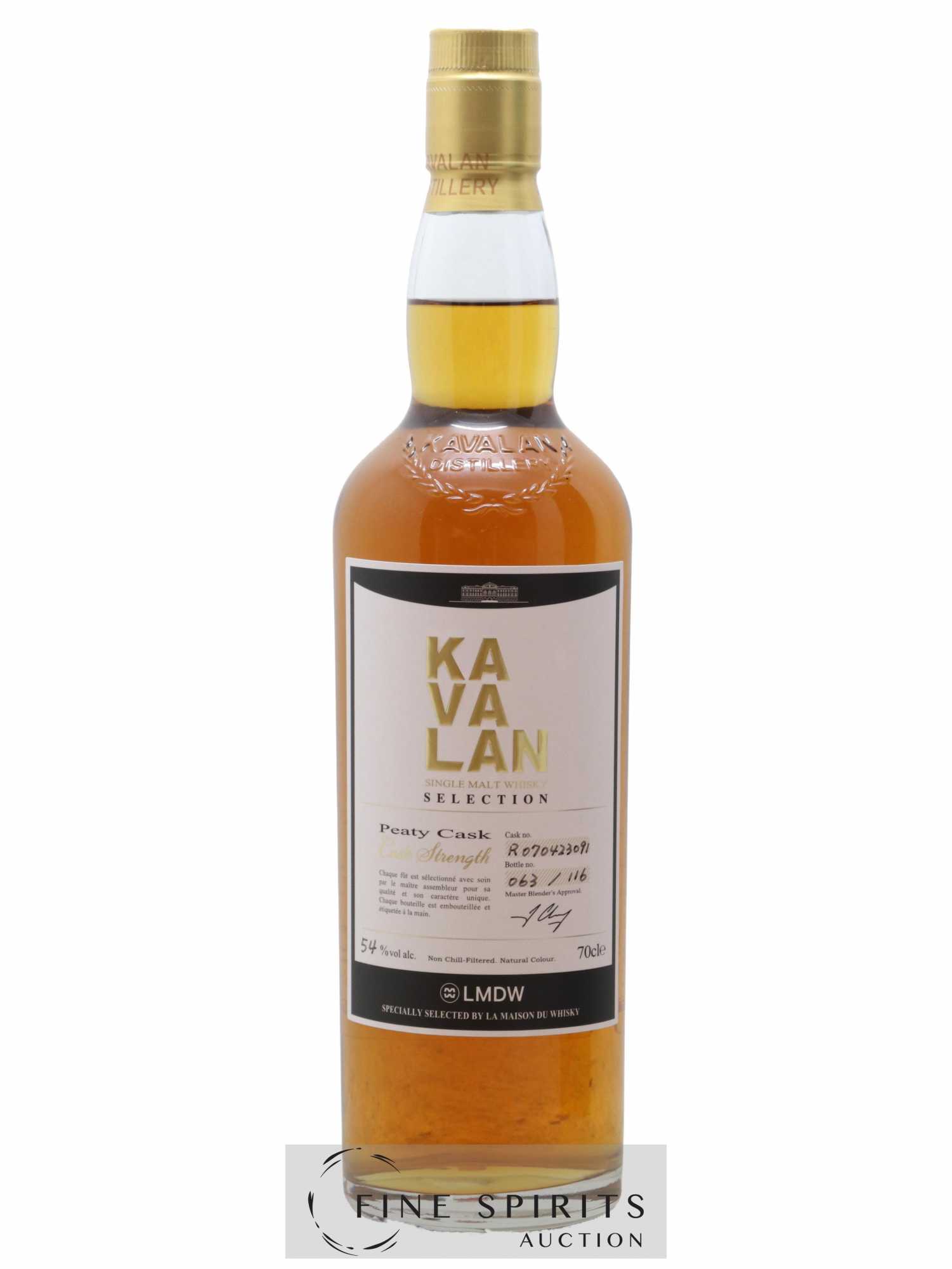 Kavalan Of. Peaty Cask n°R070423091 - One of 116 - bottled 2015 LMDW Selection - Lot de 1 bouteille - 1