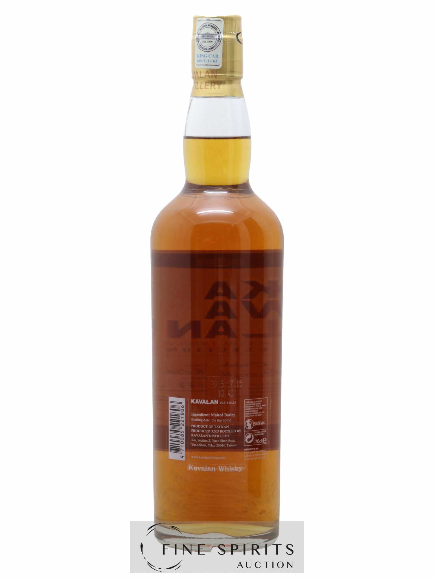 Kavalan Of. Peaty Cask n°R070423091 - One of 116 - bottled 2015 LMDW Selection - Lot de 1 bouteille - 2