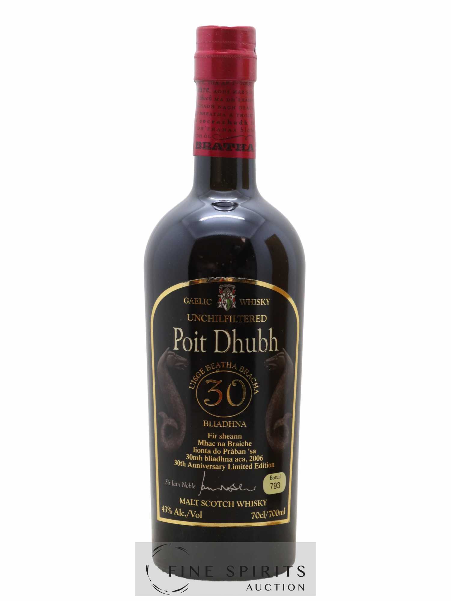 Poit Dhubh 30 years Pràban Na Linne Uisge Beatha Bracha bottled 2006 30th Anniversary Edition - Lot of 1 bottle - 1