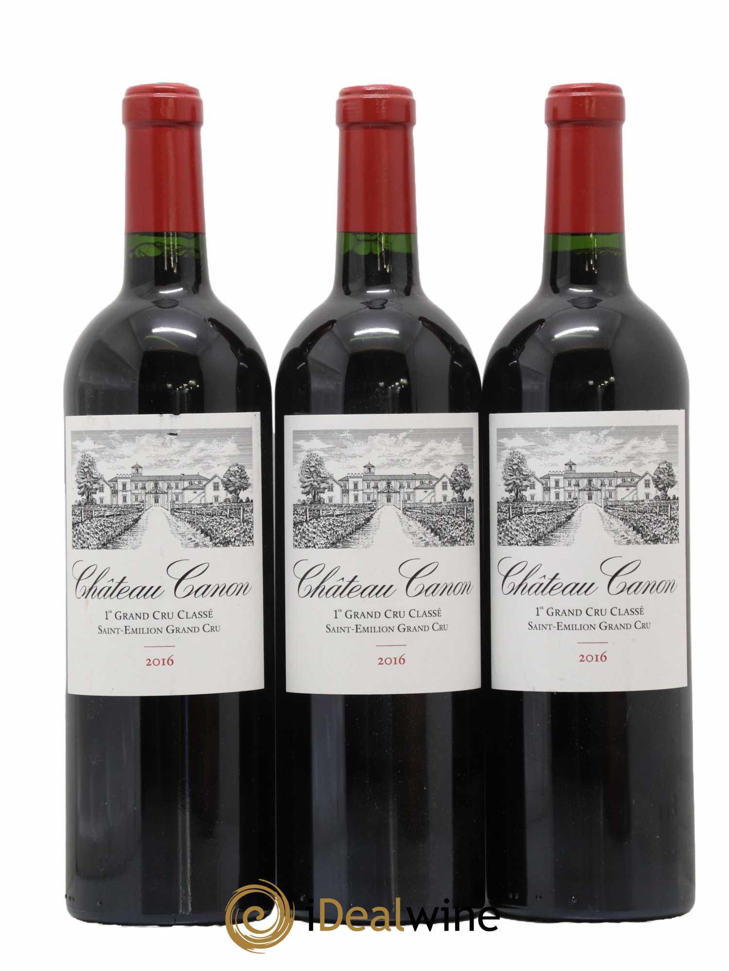 Château Canon 1er Grand Cru Classé B 2016 - Lot de 3 bouteilles - 0