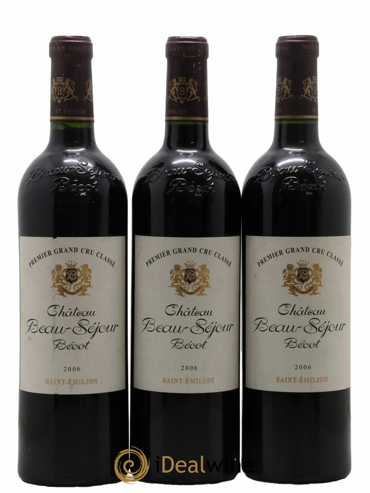 Château Beau-Séjour Bécot 1er Grand Cru Classé B 2006 - Lot de 3 bouteilles - 0