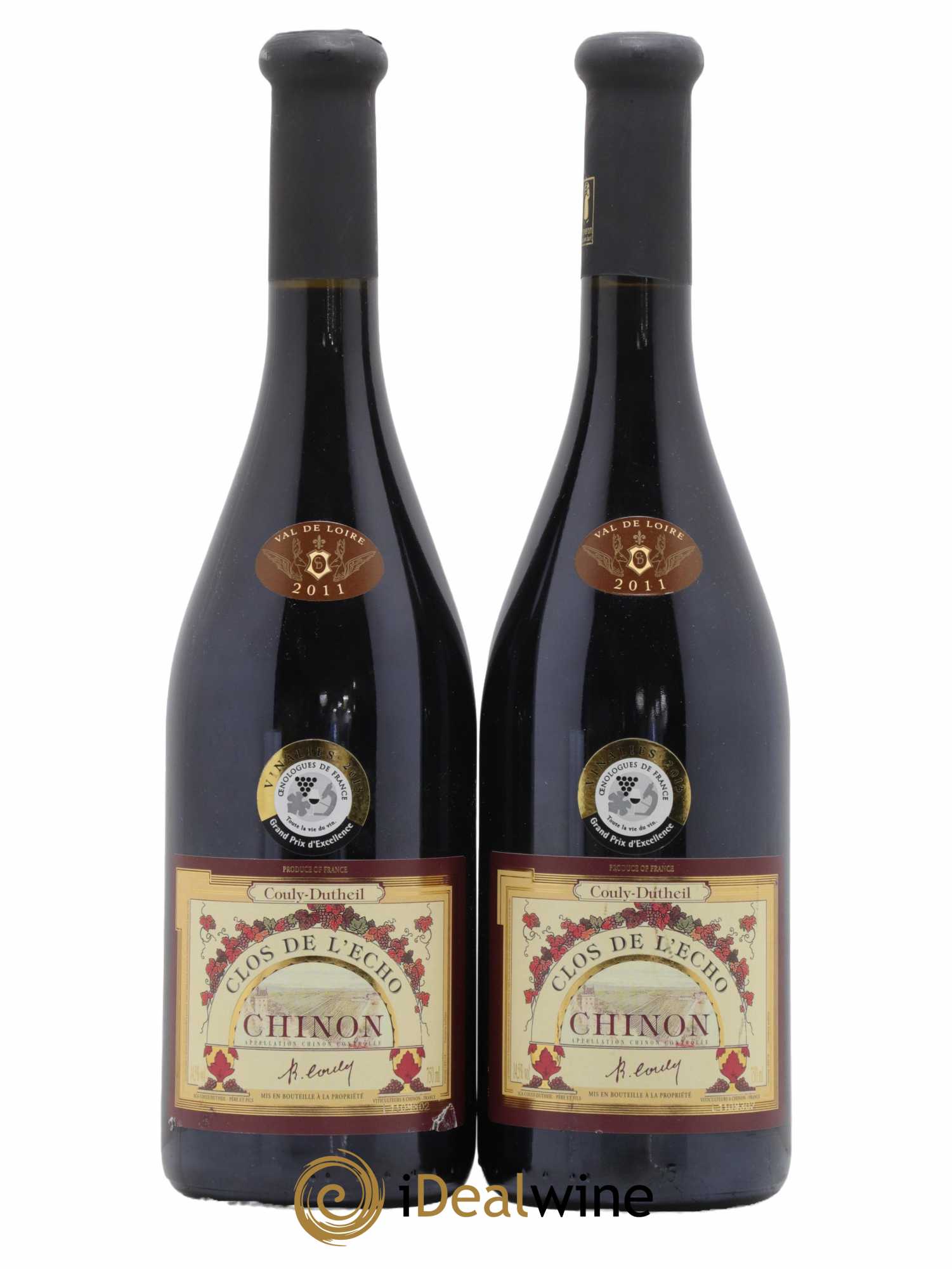 Chinon Clos de l'Echo Couly-Dutheil 2011 - Lot de 2 bouteilles - 0