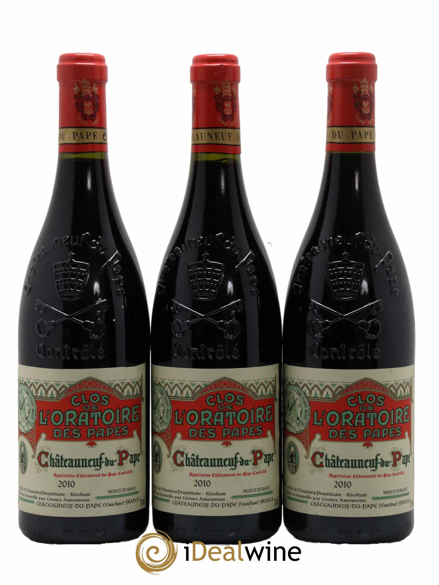 Châteauneuf-du-Pape Clos de l'Oratoire des Papes 2010 - Lot of 3 bottles - 0
