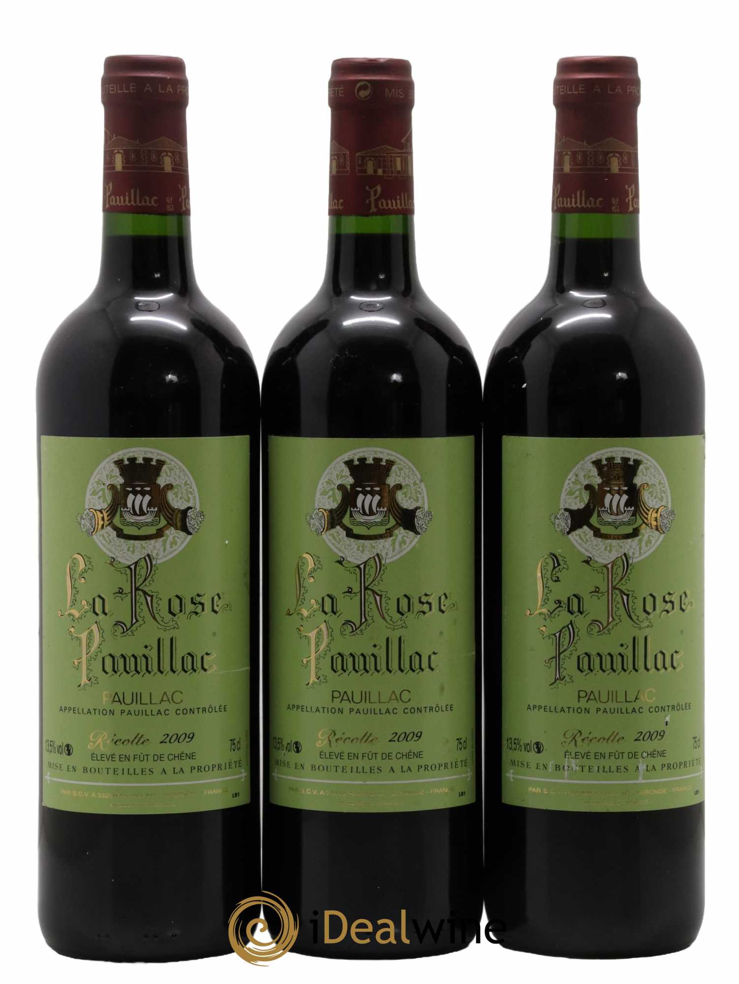 Pauillac La Rose Pauillac 2009 - Lot de 3 bouteilles - 0