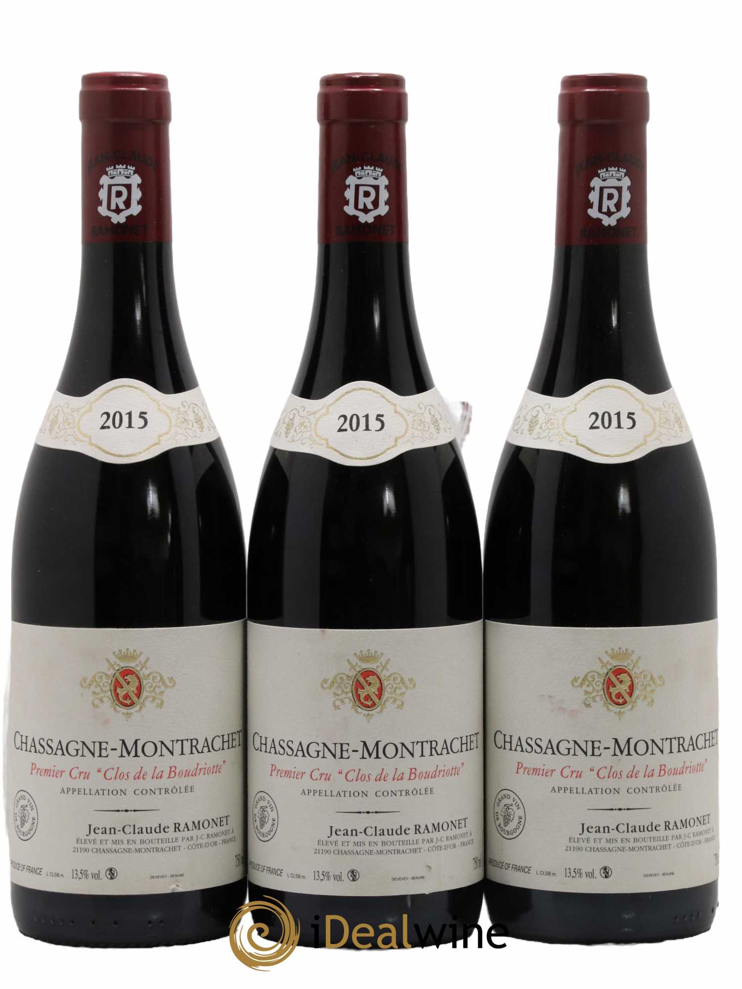 Chassagne-Montrachet 1er Cru Clos de la Boudriotte Ramonet (Domaine) 2015 - Lot of 3 bottles - 0