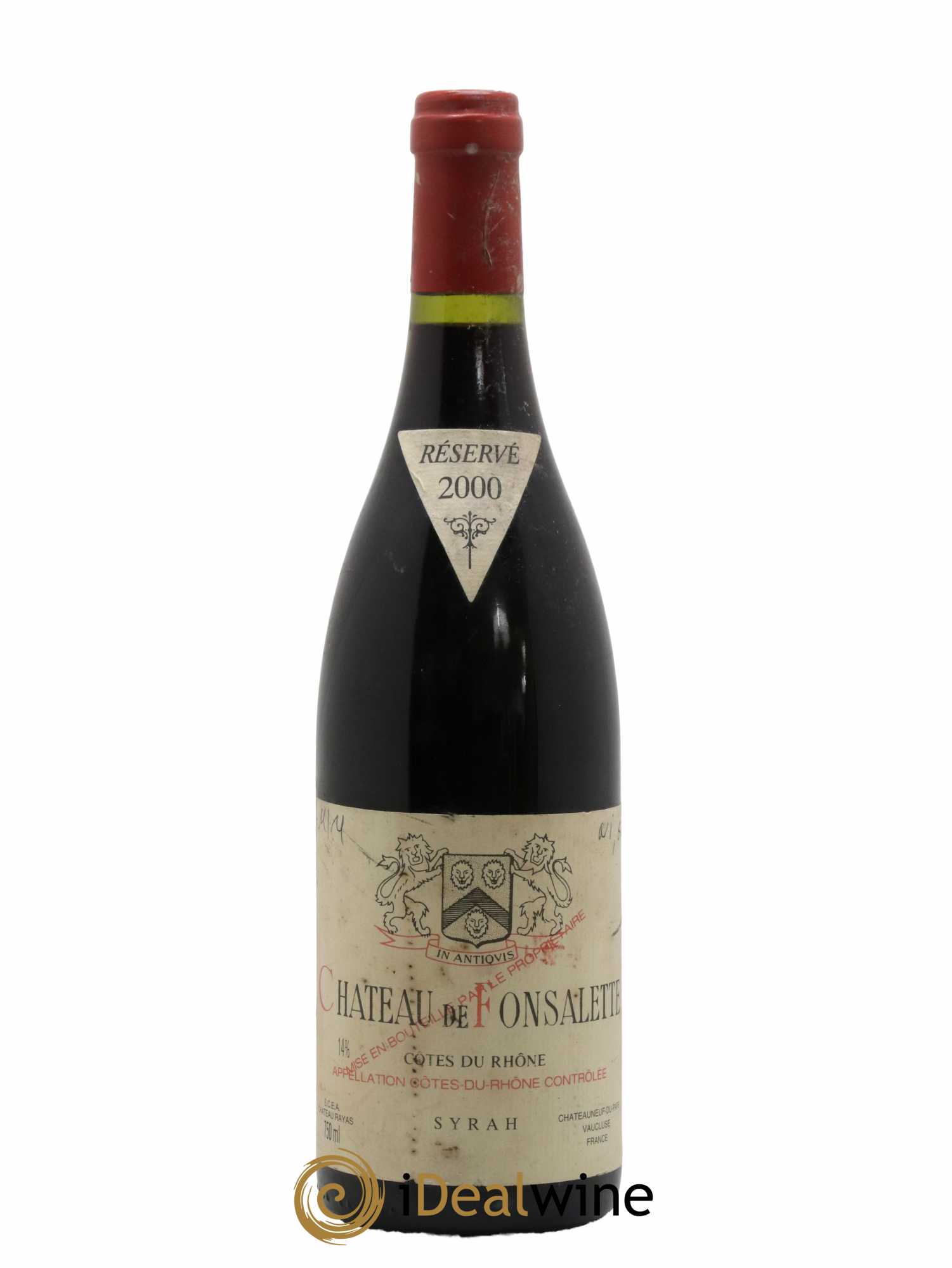 Côtes-du-Rhône Cuvée Syrah Château de Fonsalette 2000 - Lot de 1 bouteille - 0