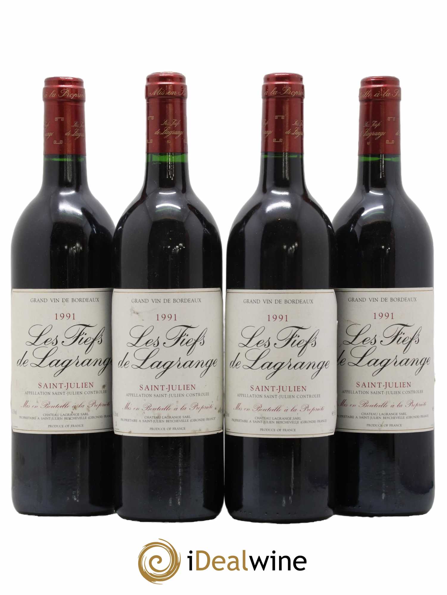Les Fiefs de Lagrange Second Vin 1991 - Lot de 4 bouteilles - 0