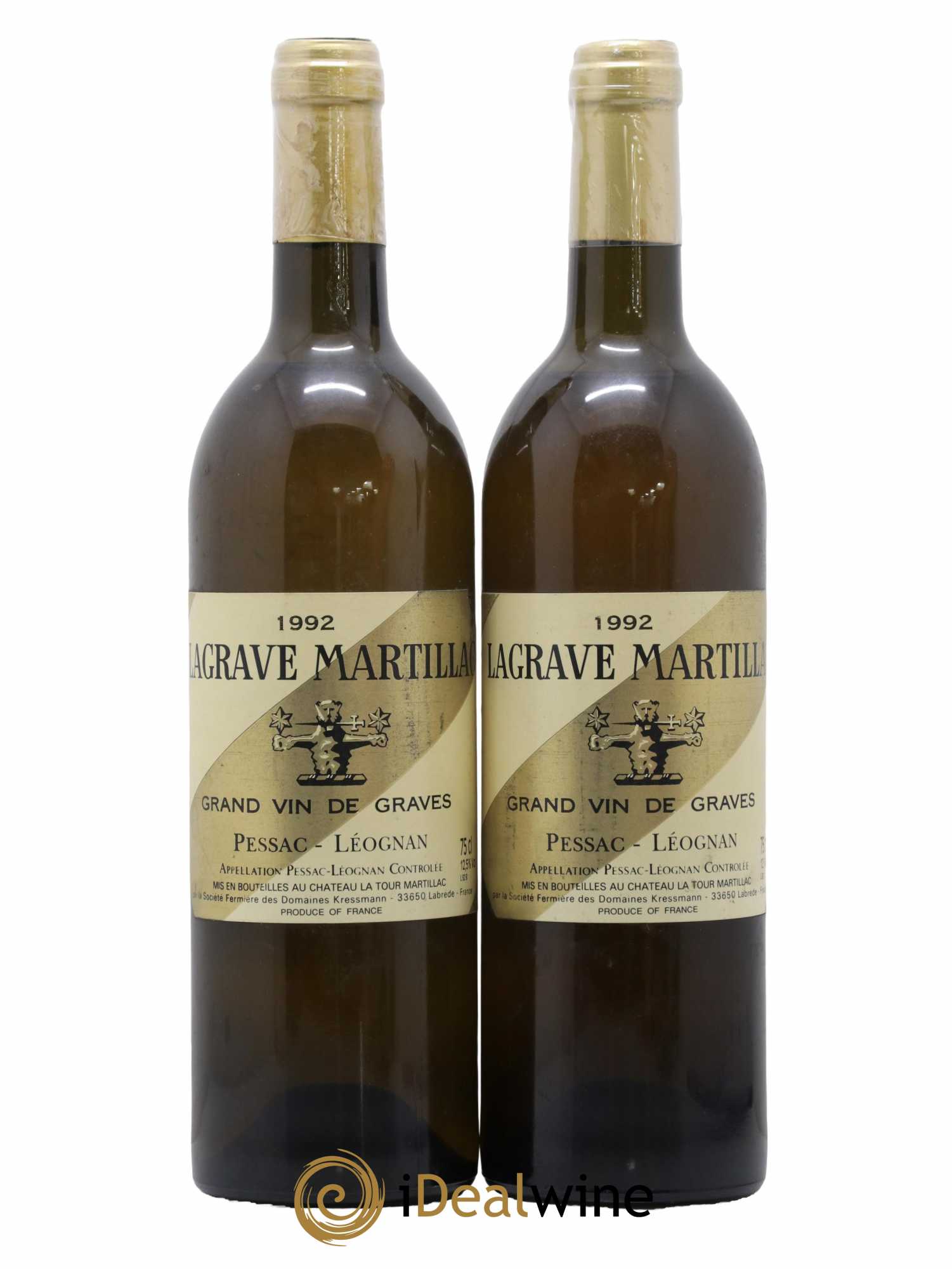 Pessac-Léognan Lagrave Martillac 1992 - Lot de 2 bouteilles - 0