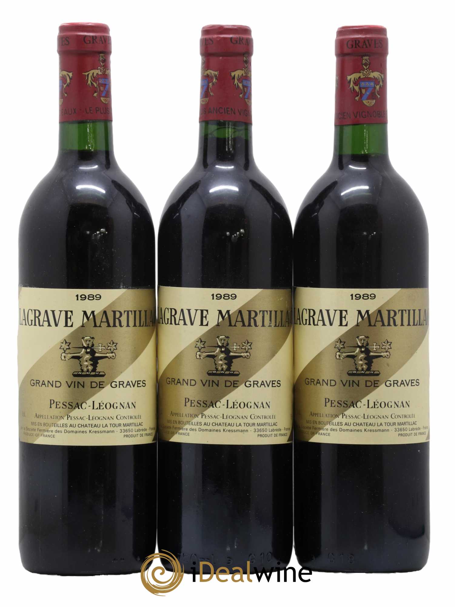 Lagrave Martillac Second Vin 1989 - Lot de 3 bouteilles - 0