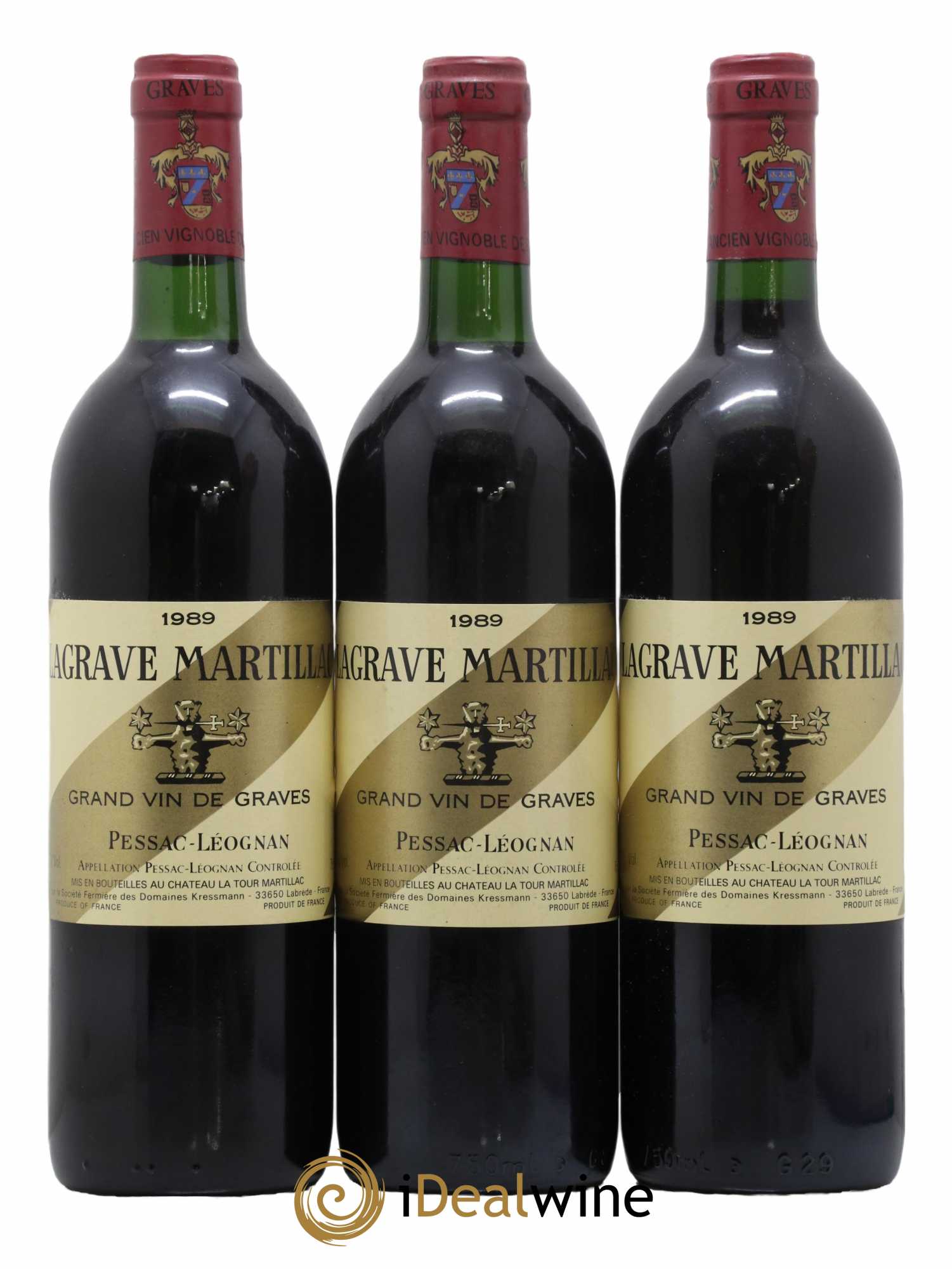 Lagrave Martillac Second Vin 1989 - Lot de 3 bouteilles - 0