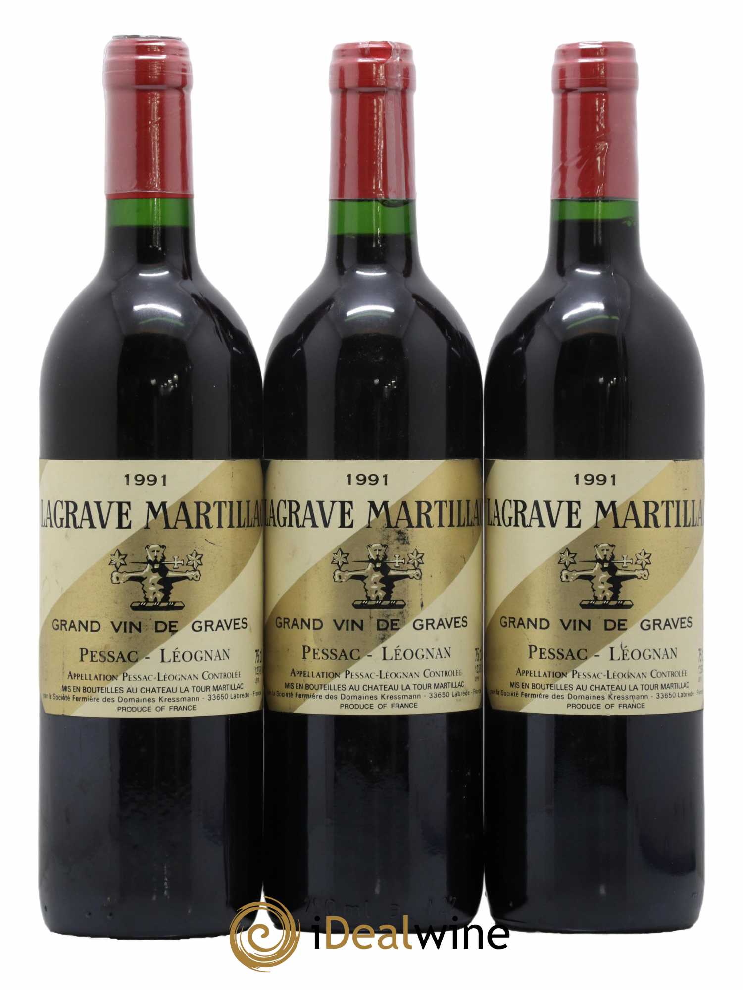 Lagrave Martillac Second Vin 1991 - Lot de 3 bouteilles - 0