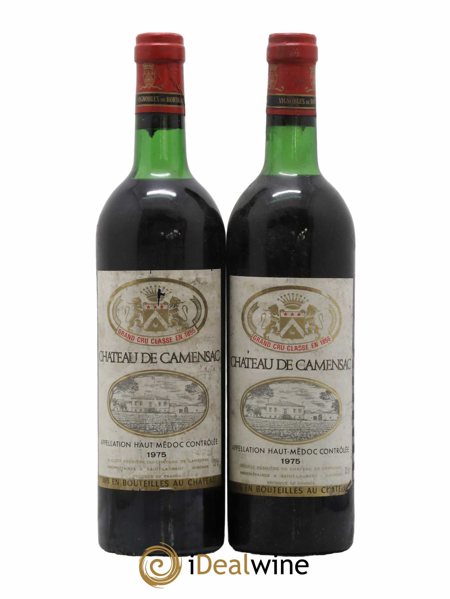 Château Camensac 5ème Grand Cru Classé 1975 - Lot de 2 bouteilles - 0