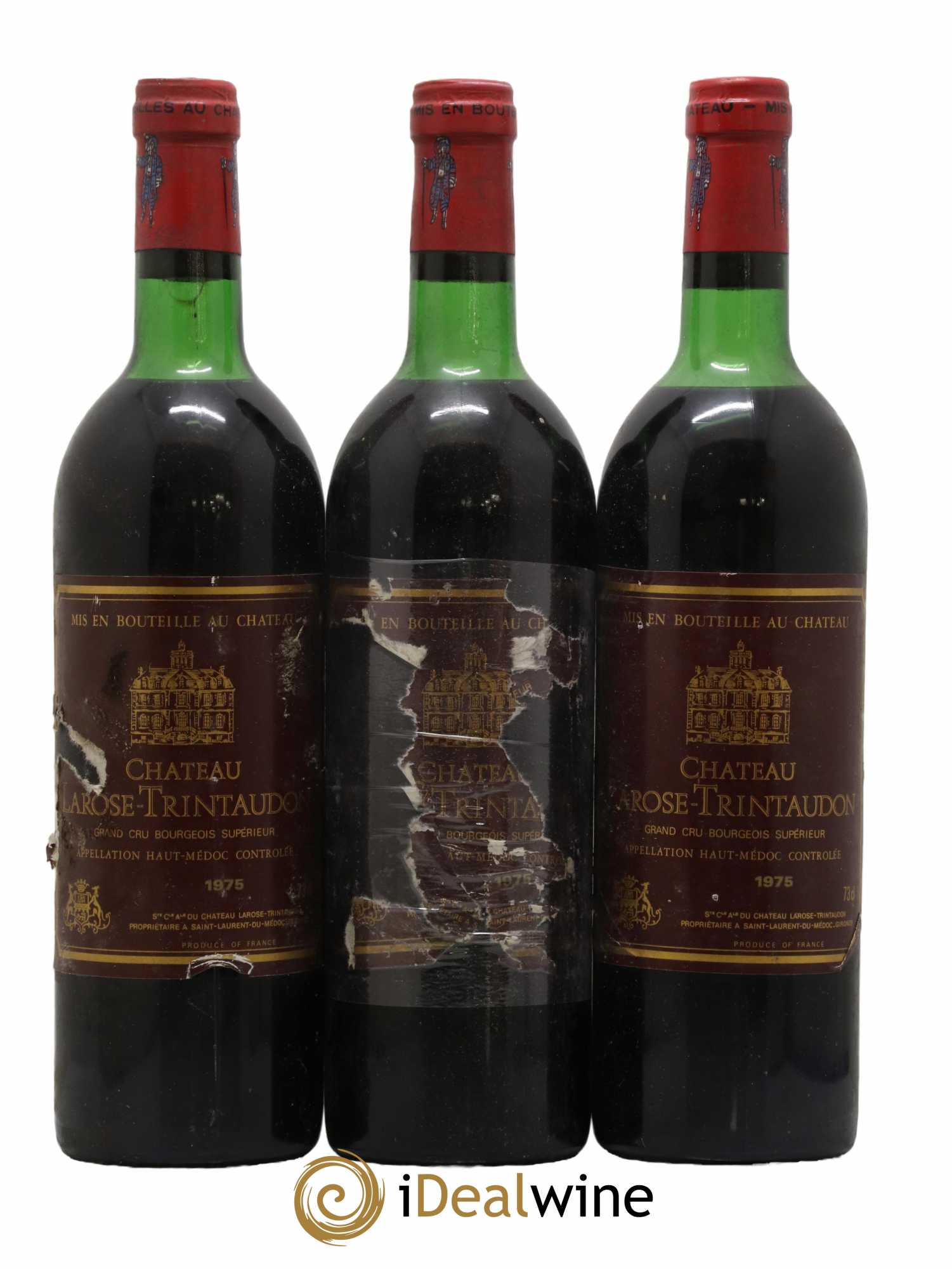 Château Larose Trintaudon Cru Bourgeois 1975 - Lot de 3 bouteilles - 0