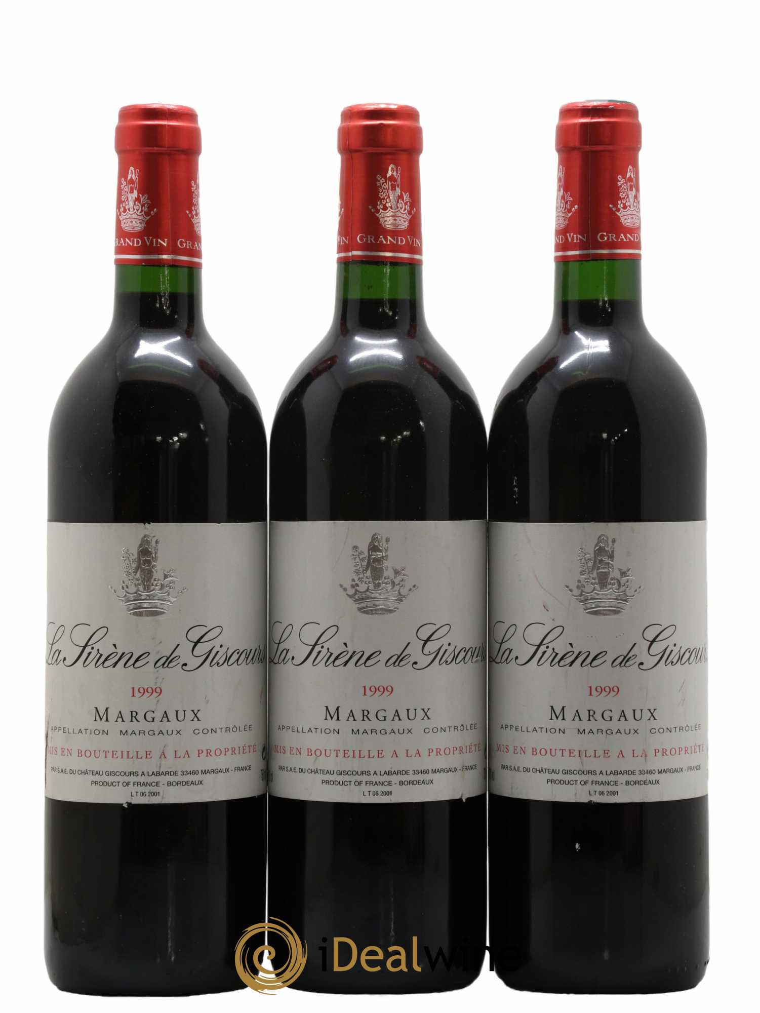 La Sirène de Giscours 1999 - Lot of 3 bottles - 0