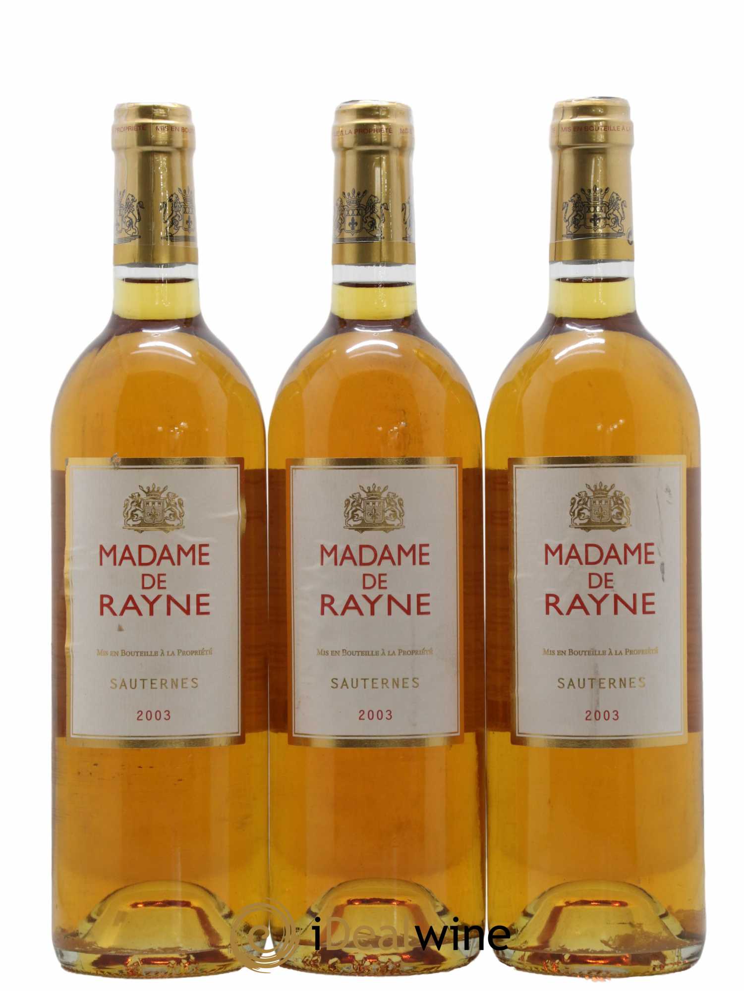 Sauternes Madame De Rayne (senza prezzo di riserva) 2003 - Lotto di 3 bottiglie - 0