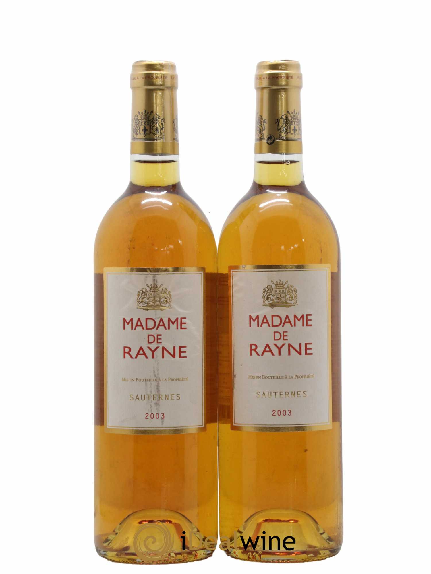 Sauternes Madame De Rayne (senza prezzo di riserva) 2003 - Lotto di 2 bottiglie - 0