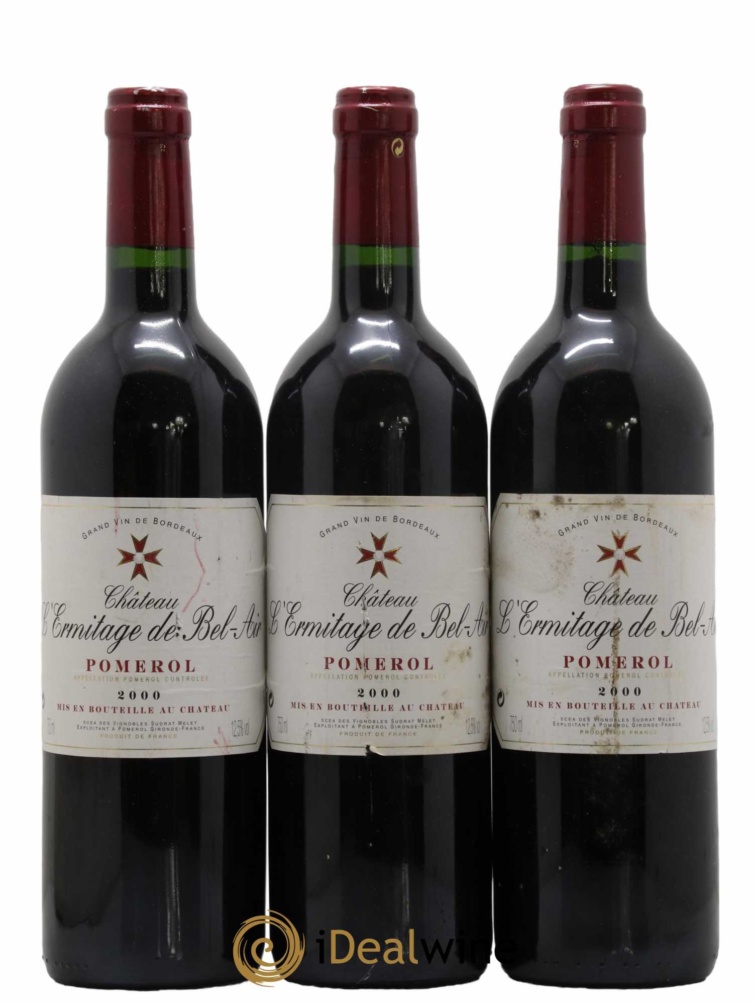 Pomerol Château L'Ermitage de Bel Air (sans prix de réserve) 2000 - Lot de 6 bouteilles - 2