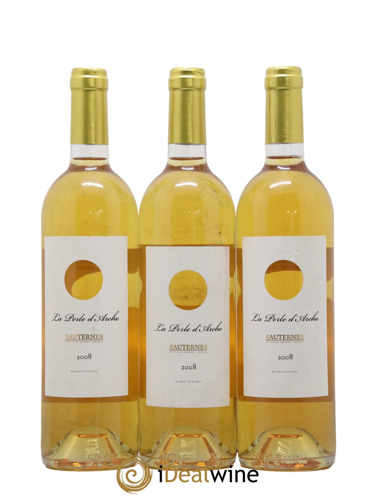 Sauternes La Perle D'Arche (senza prezzo di riserva) 2008 - Lotto di 3 bottiglie - 0