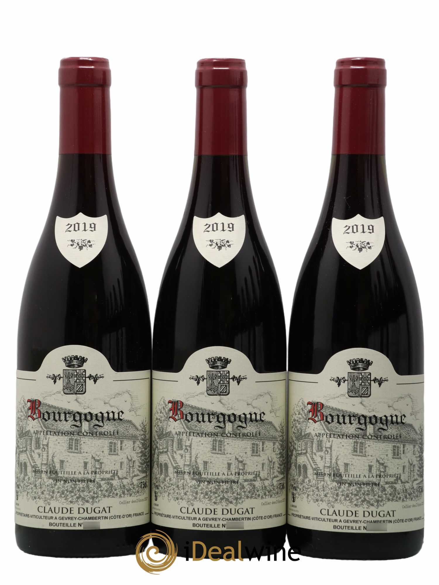 Bourgogne Claude Dugat 2019 - Lot de 3 bouteilles - 0