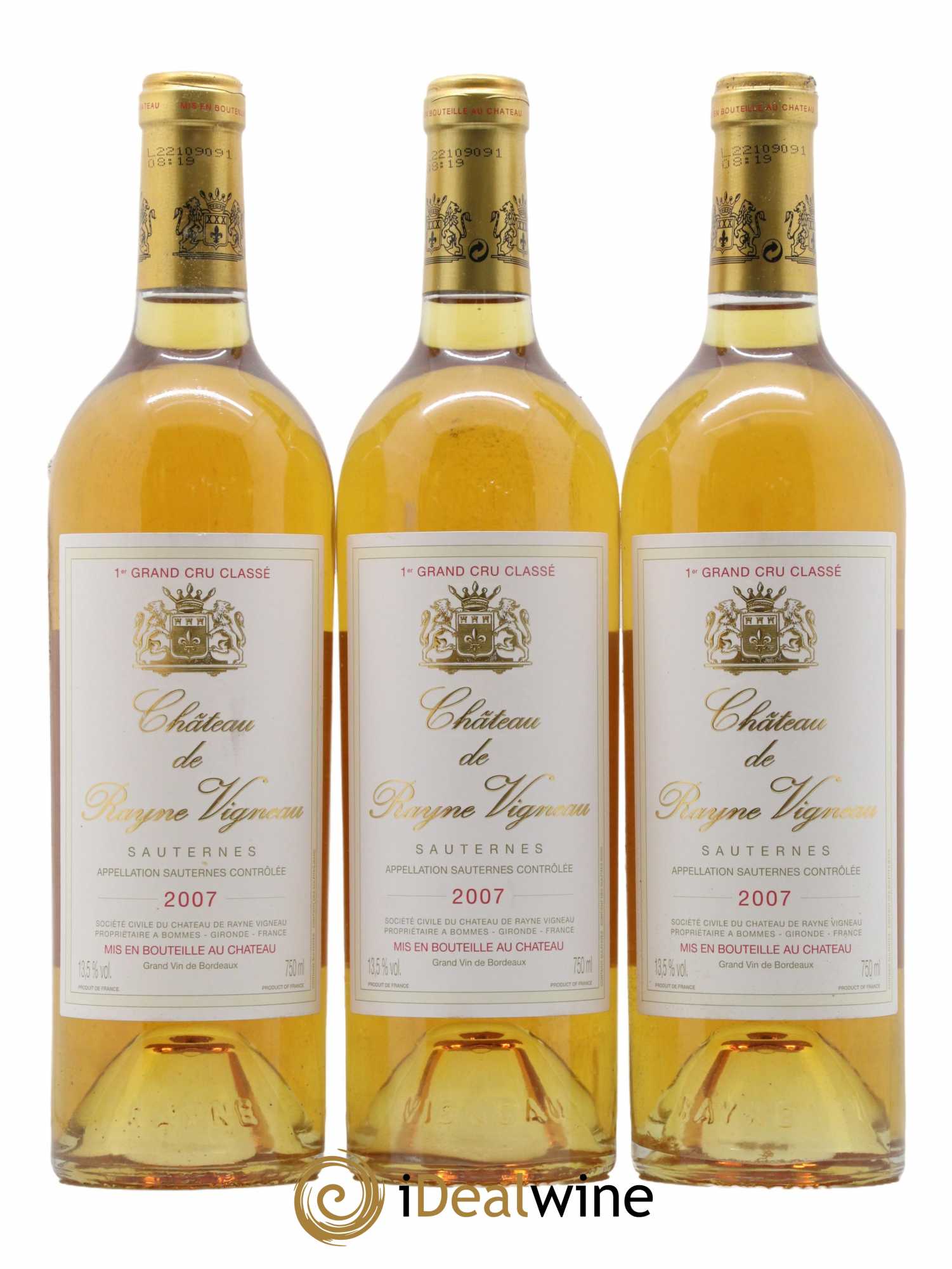 Château de Rayne Vigneau 1er Grand Cru Classé 2007 - Lotto di 6 bottiglie - 2
