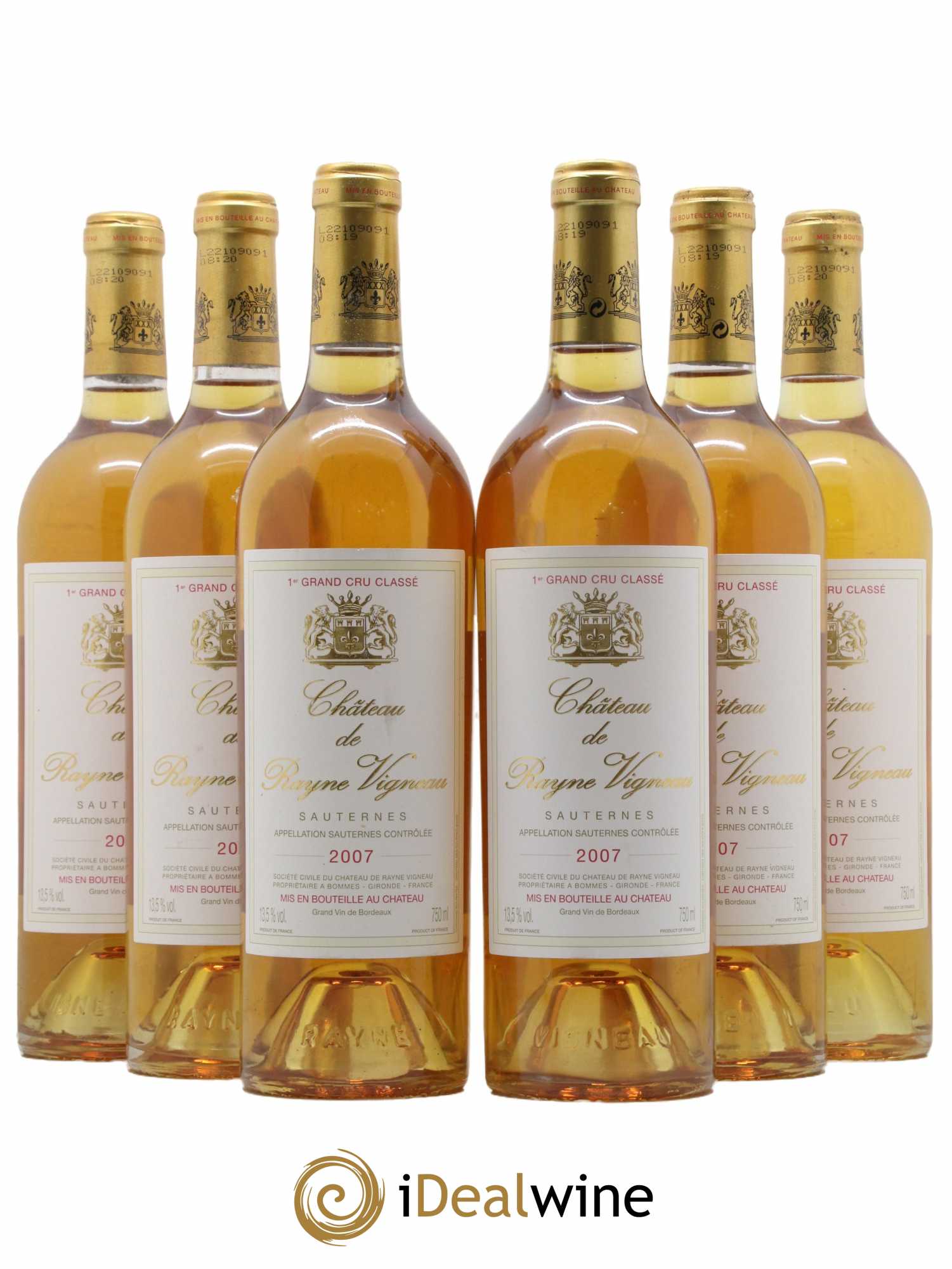 Château de Rayne Vigneau 1er Grand Cru Classé 2007 - Lotto di 6 bottiglie - 0