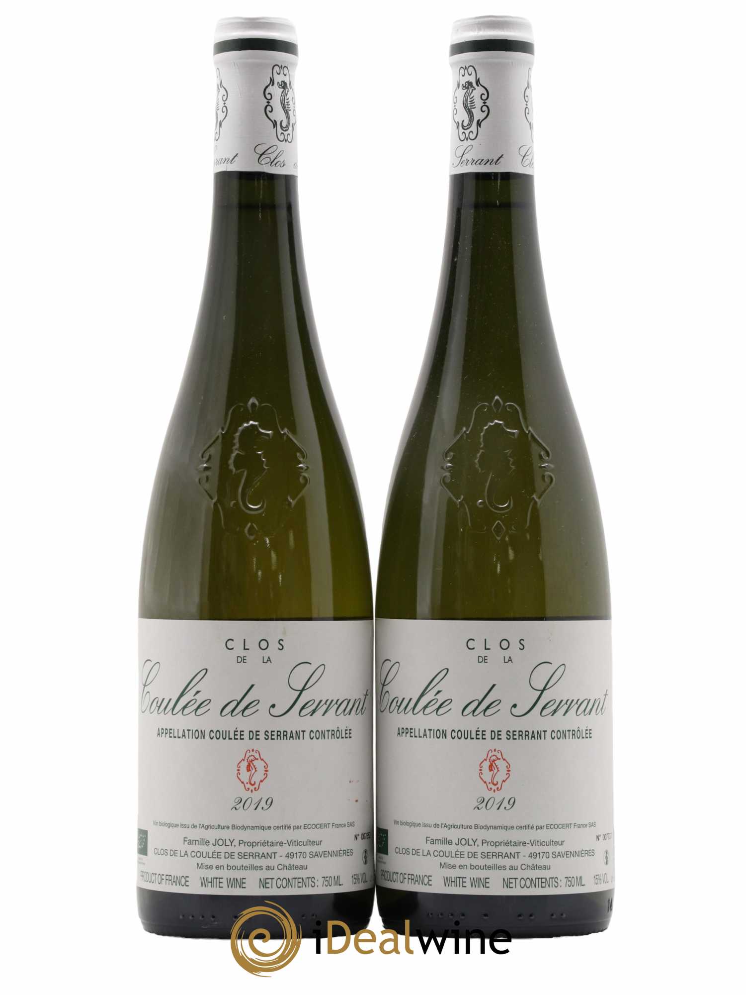 Savennières Clos de la Coulée de Serrant Vignobles de la Coulée de Serrant - Nicolas Joly 2019 - Lot de 2 bouteilles - 0
