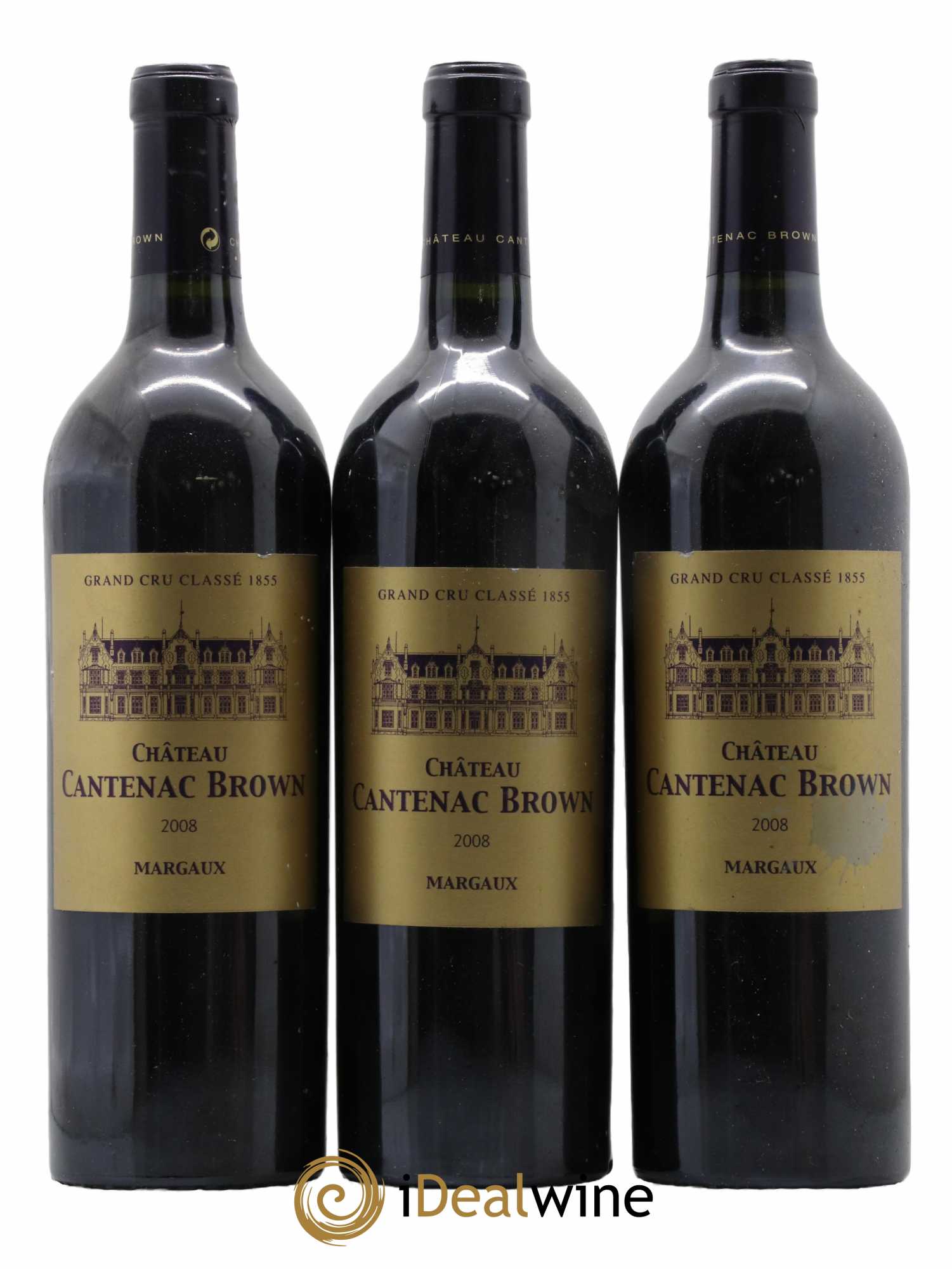 Château Cantenac Brown 3ème Grand Cru Classé 2008 - Lot de 3 bouteilles - 0