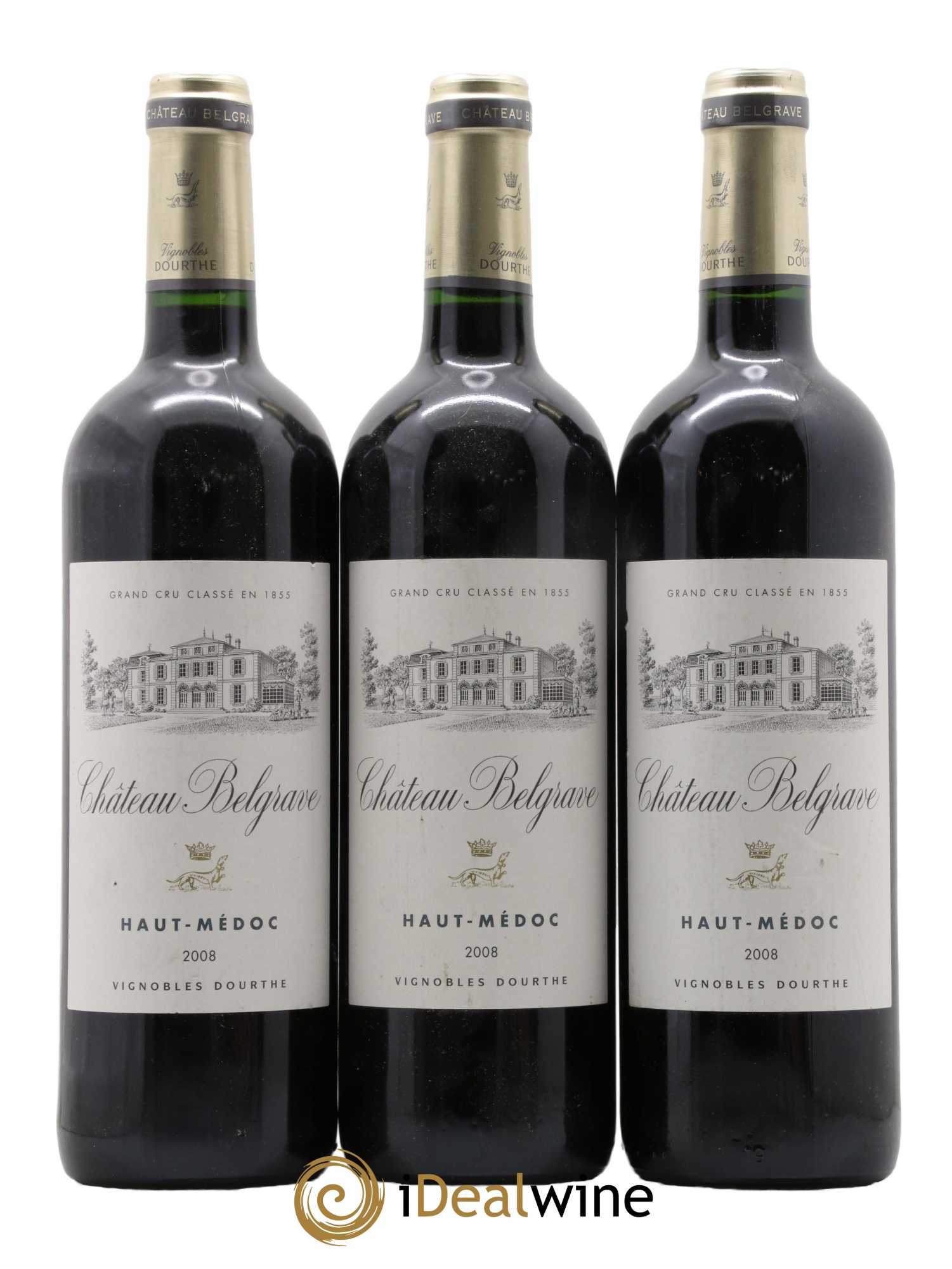 Château Belgrave 5ème Grand Cru Classé 2008 - Lot de 3 bouteilles - 0